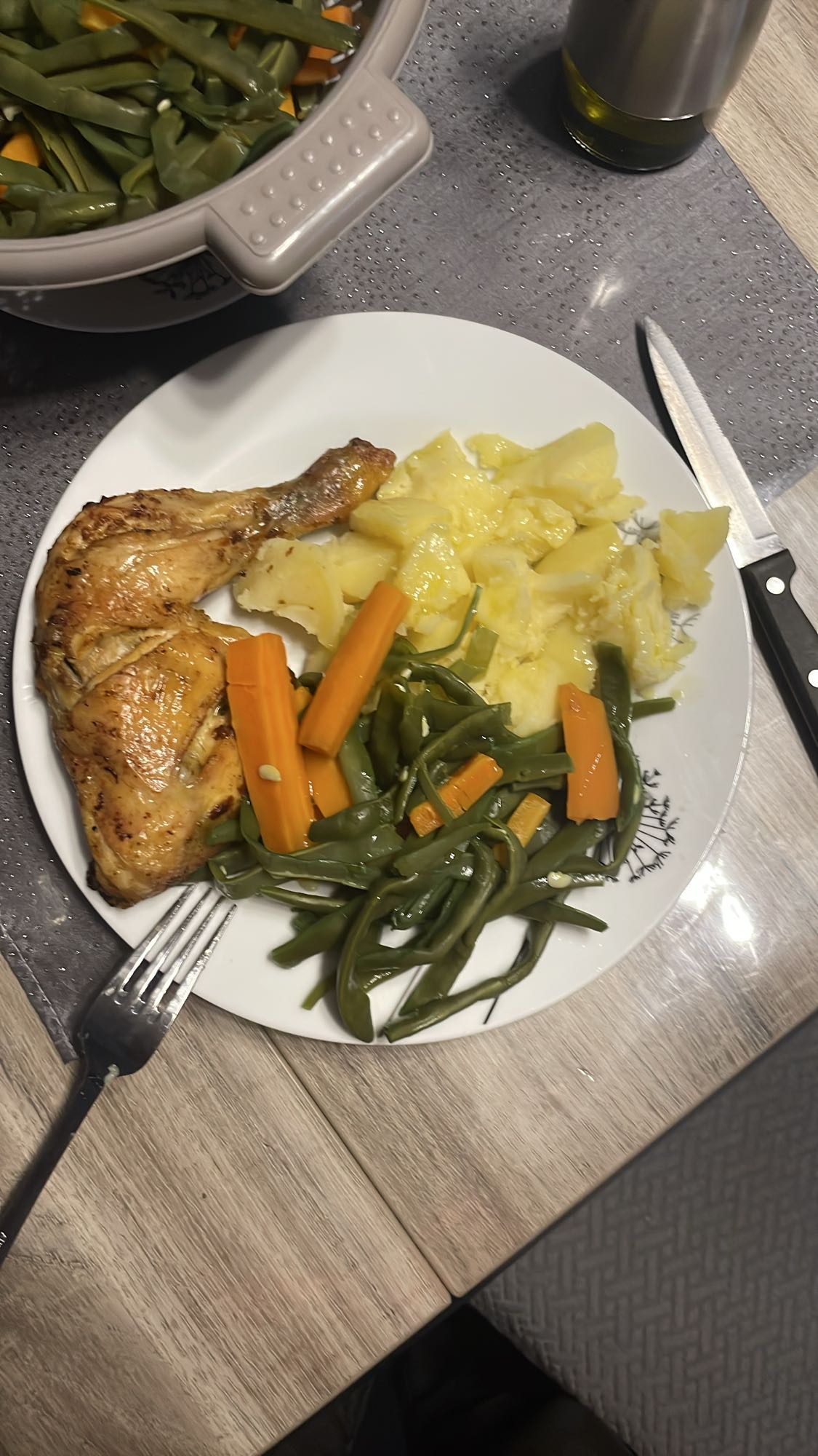 Poulet légumes vapeur