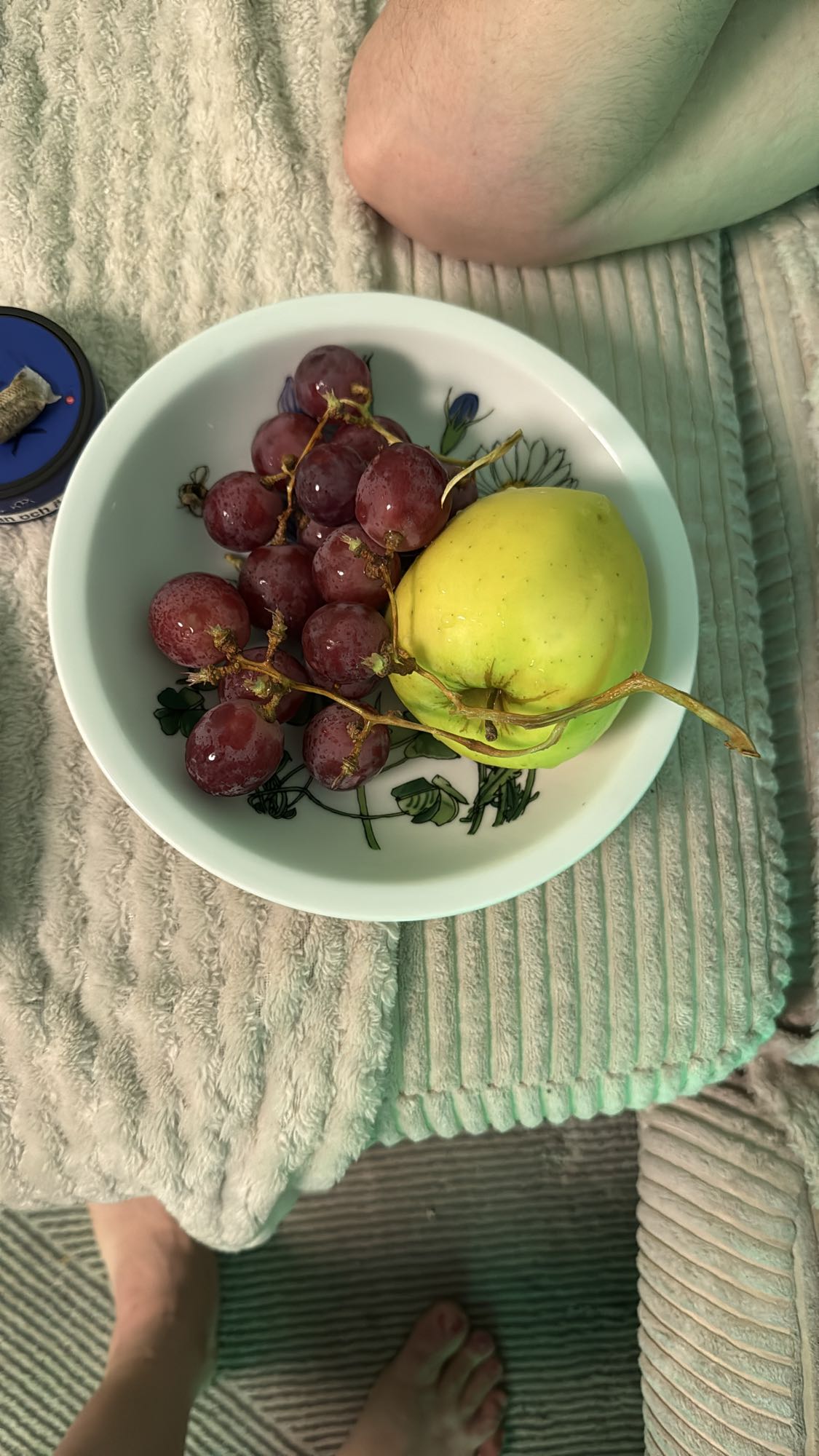 Fruktskål med druvor