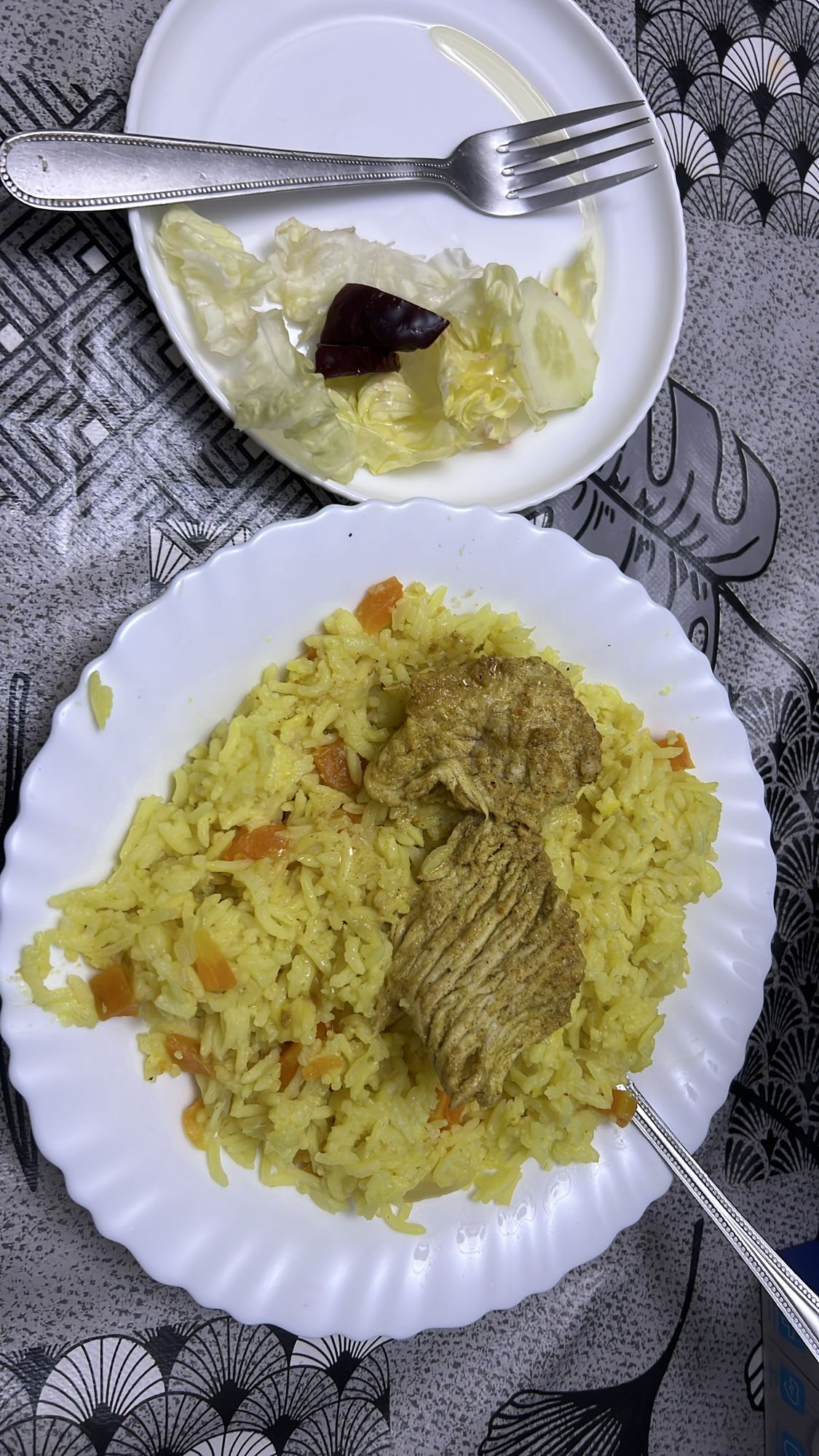 Riz au poulet épicé