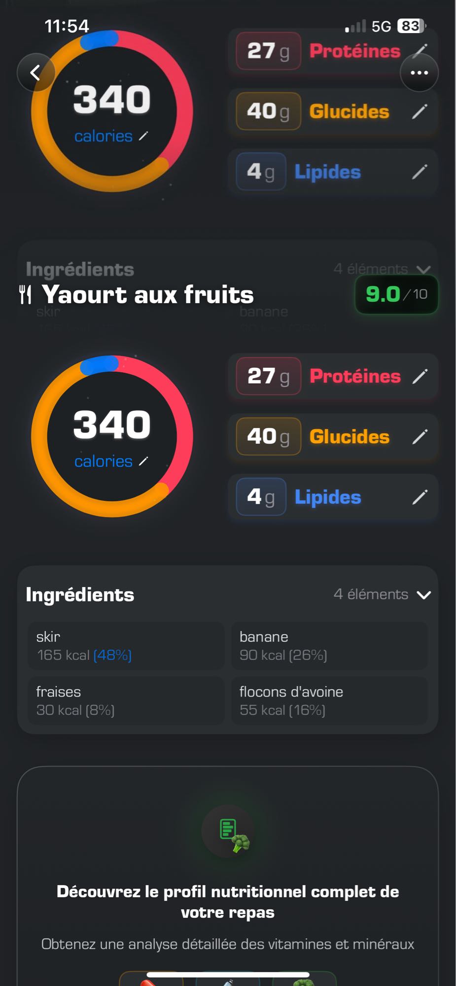 Yaourt aux fruits