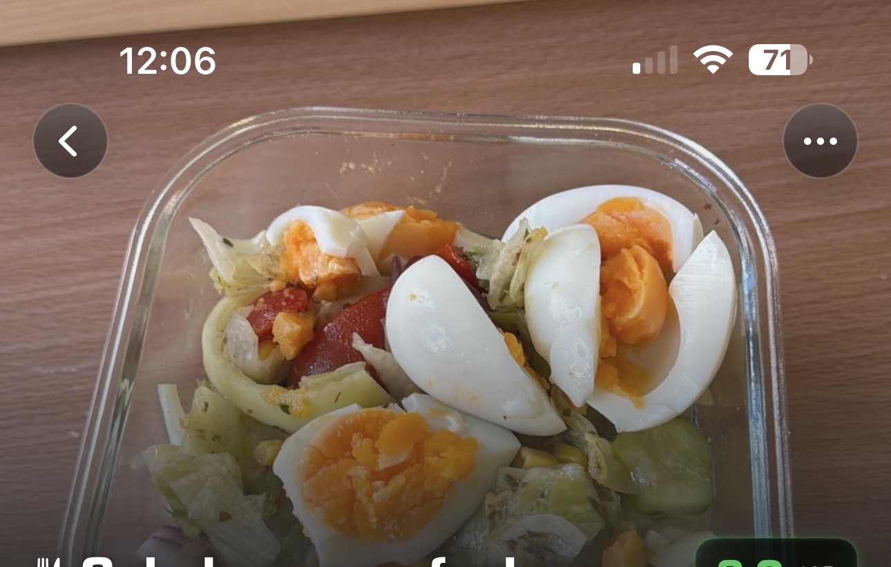 Salade aux œufs durs