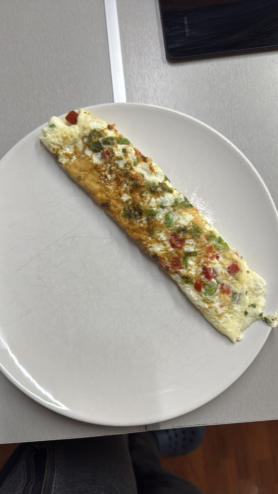 Clara de huevo con verduras