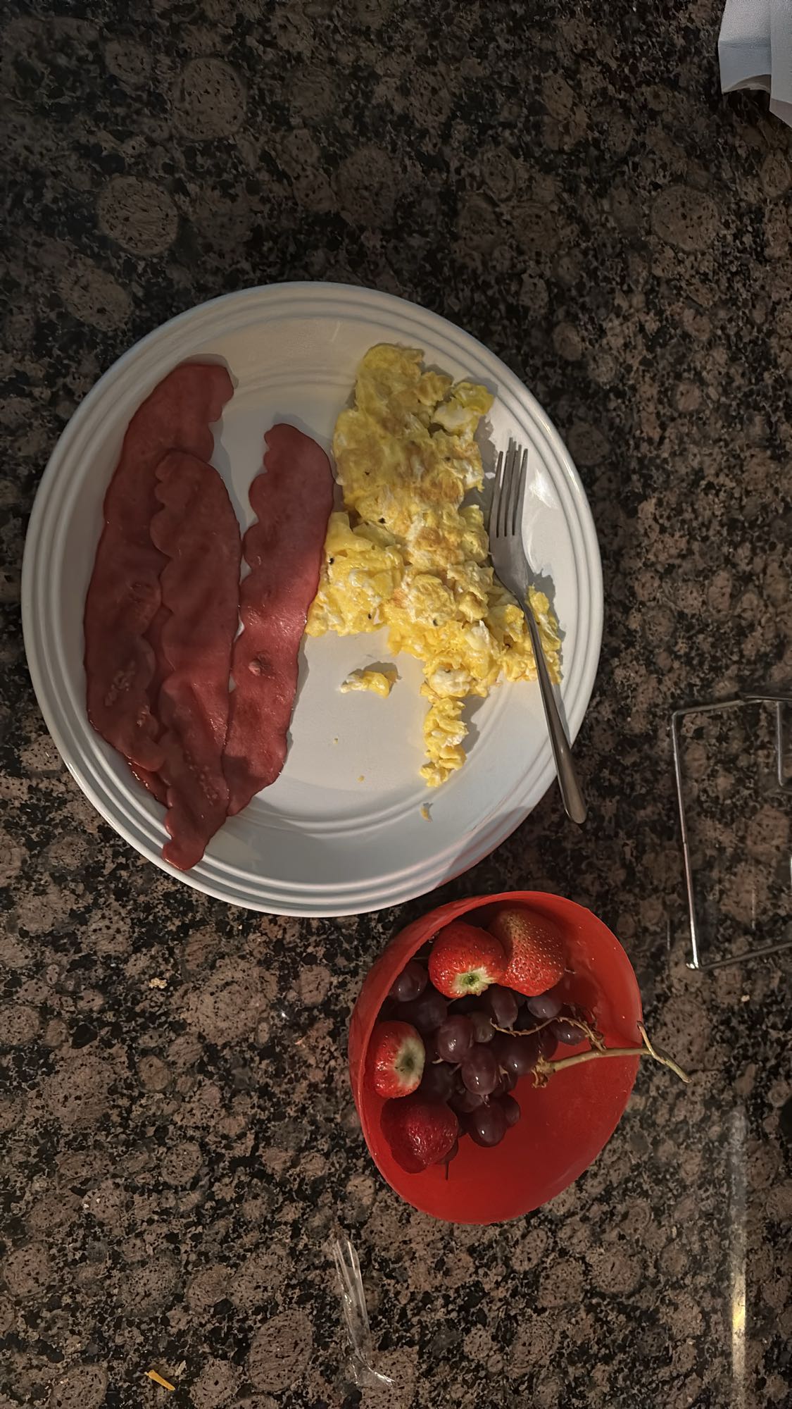 Eggs, Turkey Bacon & Fruit