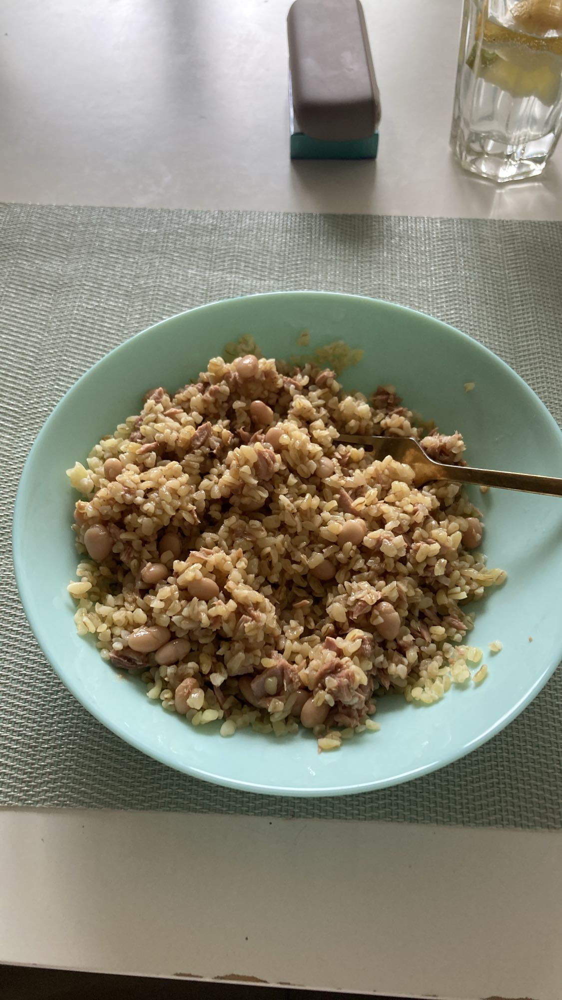 Tuna Bulgur Bean Bowl
