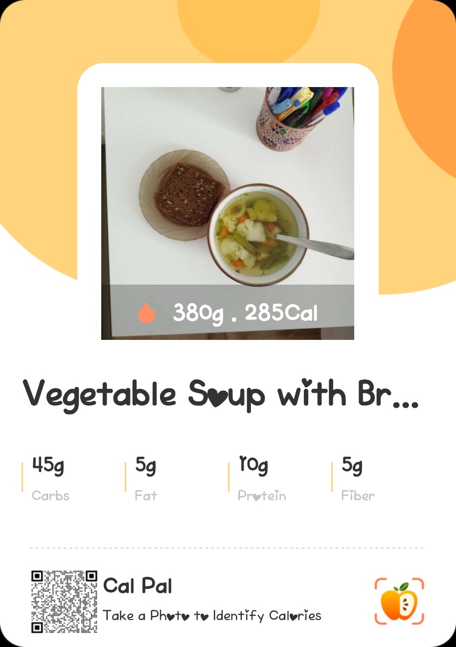 Vegetable Soup & Bread