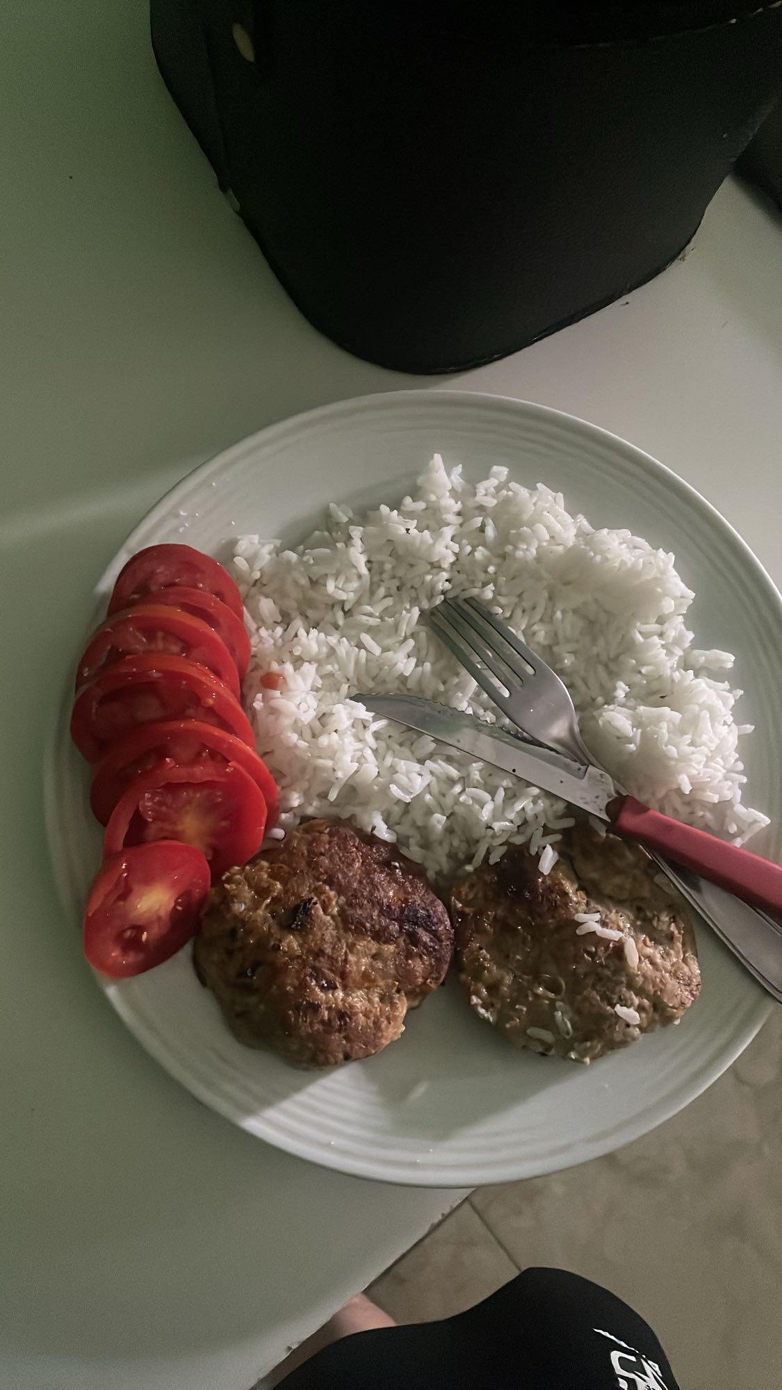 Arroz con medallones de pollo