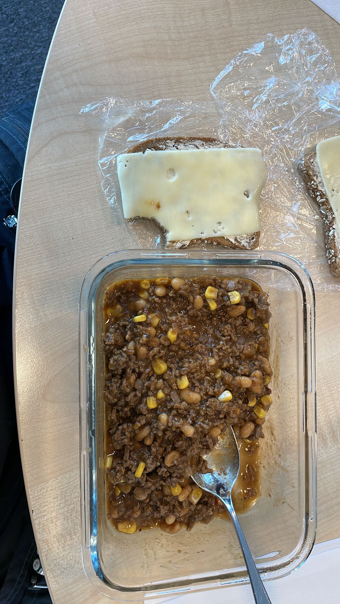 Chili corn carne nötfärs med grovt bröd
