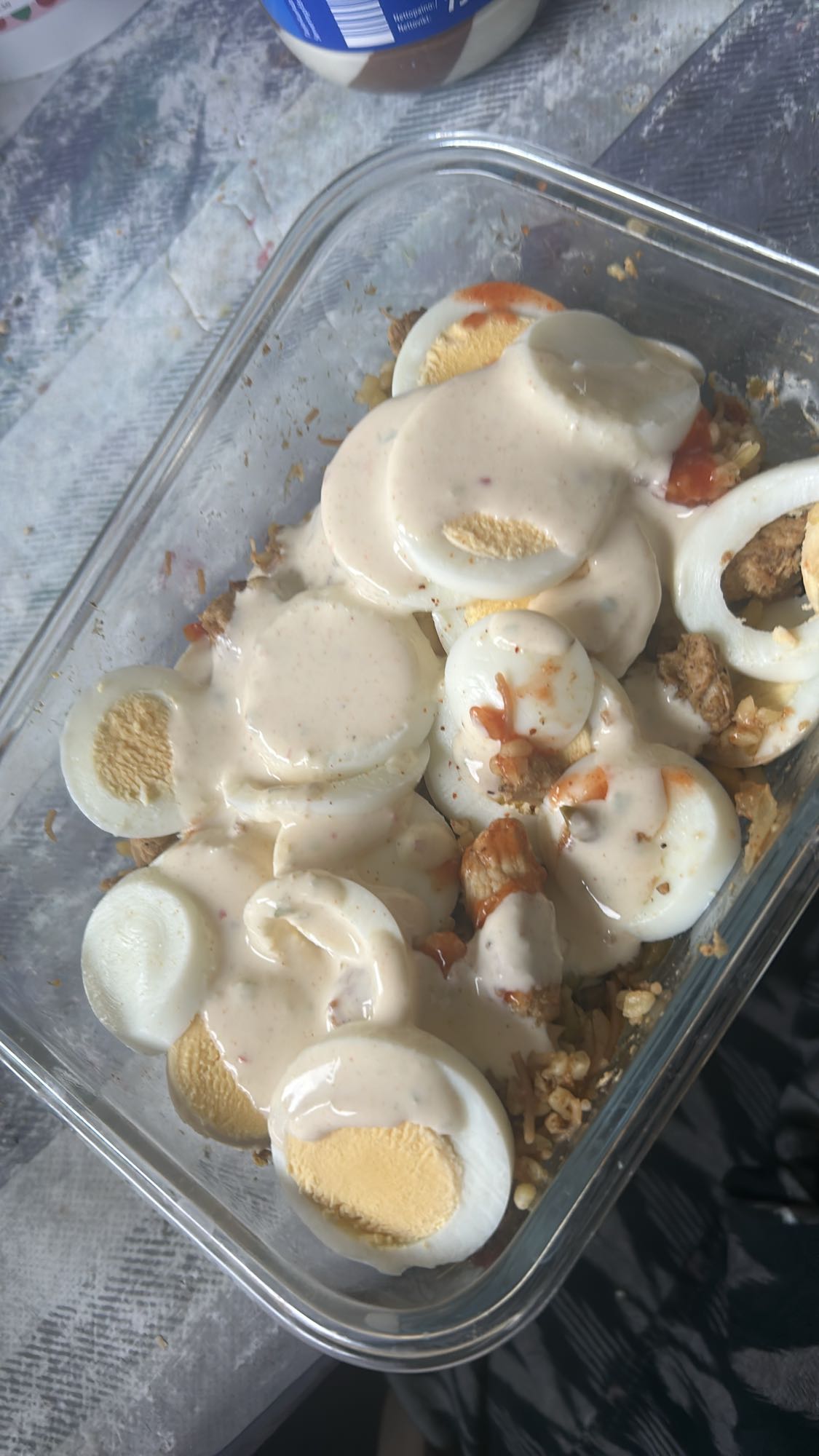 Ägg och kycklingrätt