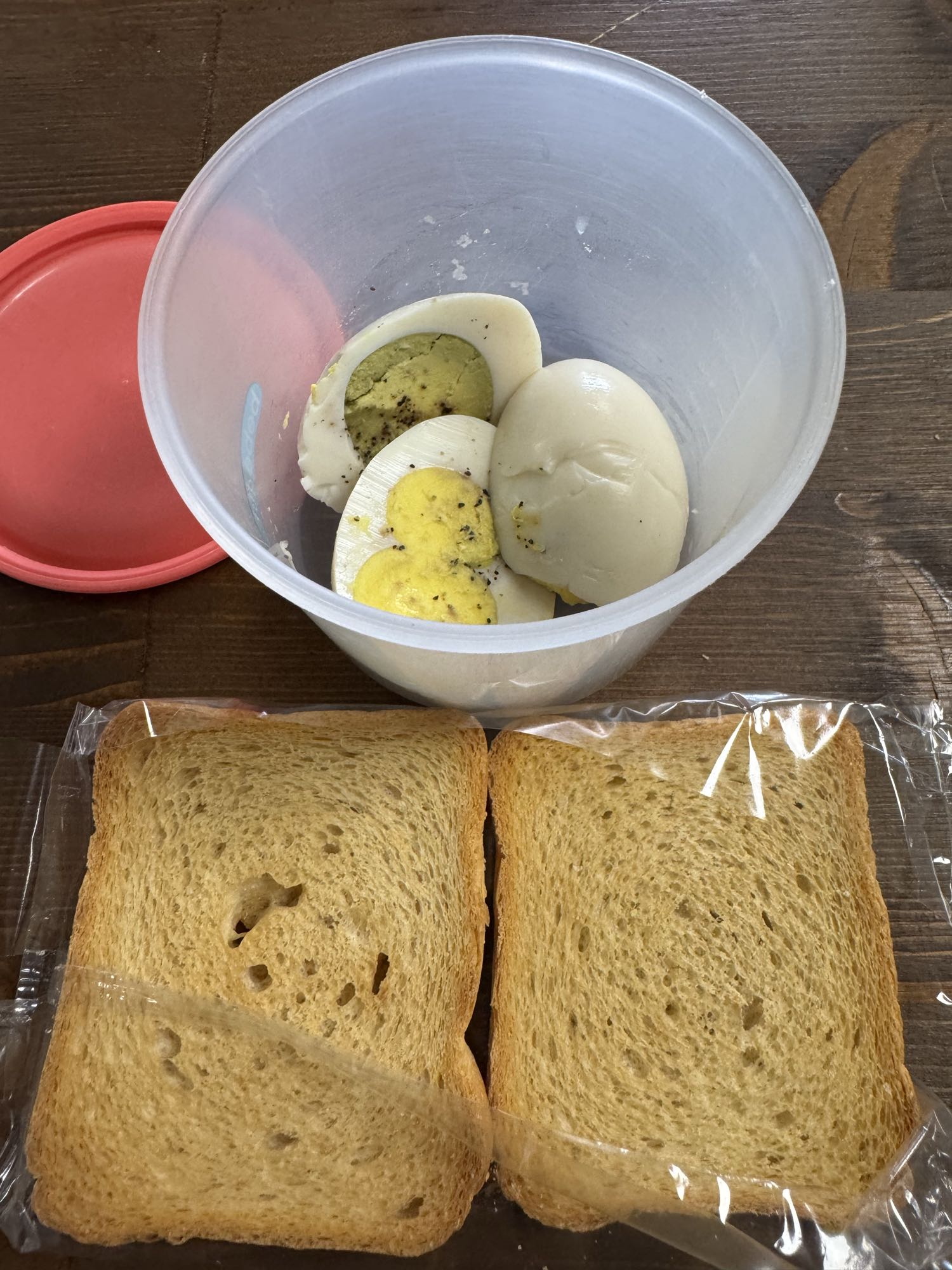 Boiled eggs and toast