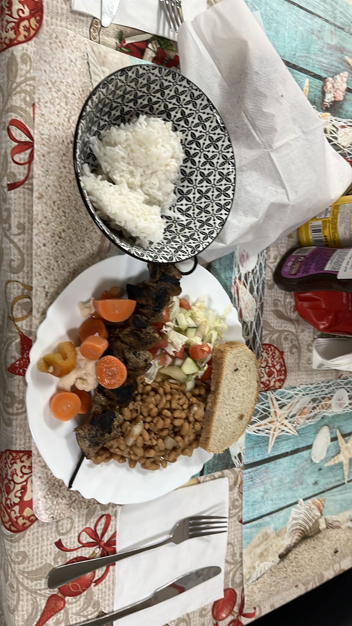 Шашлык с гарниром