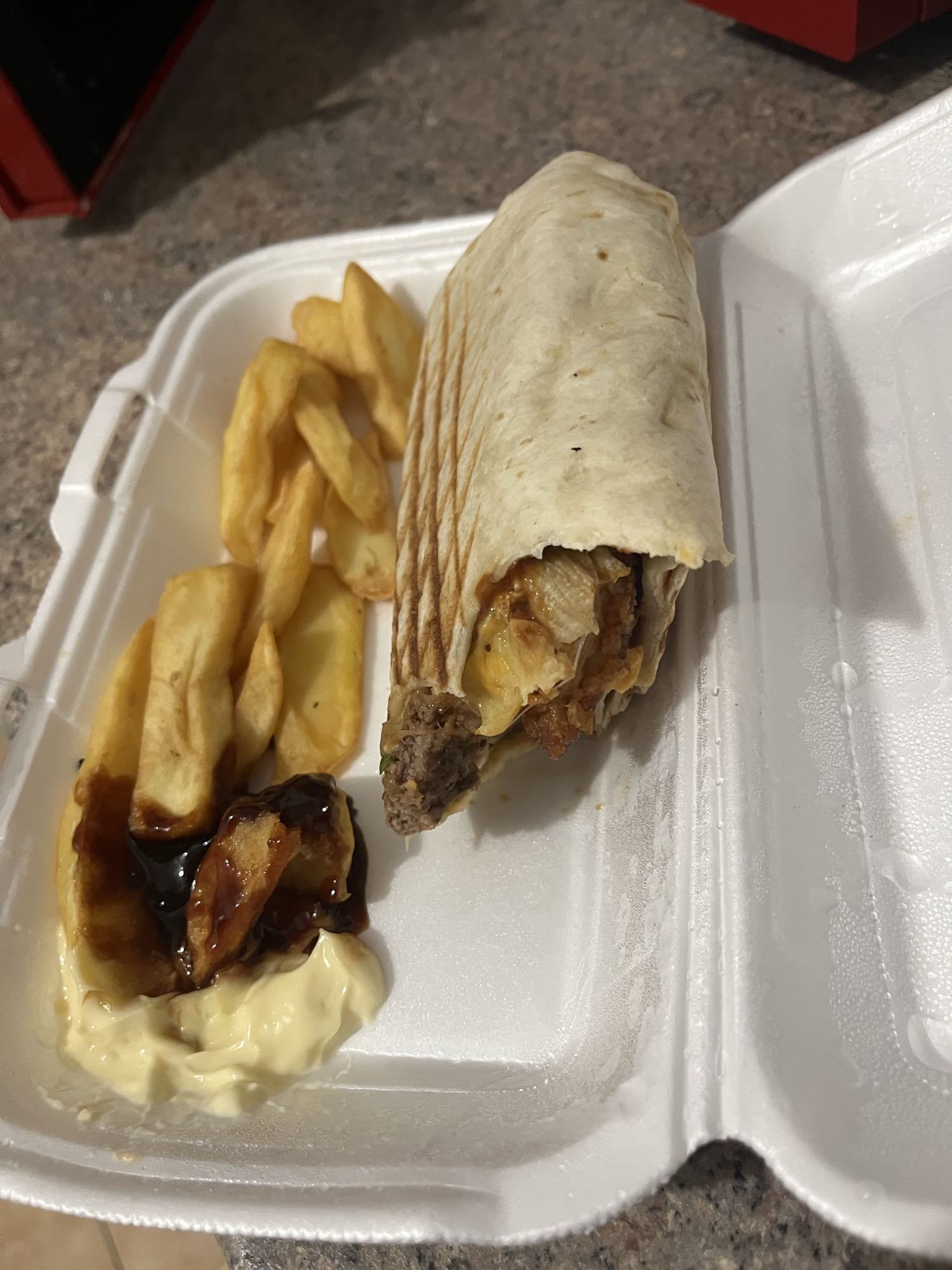 Wrap avec frites