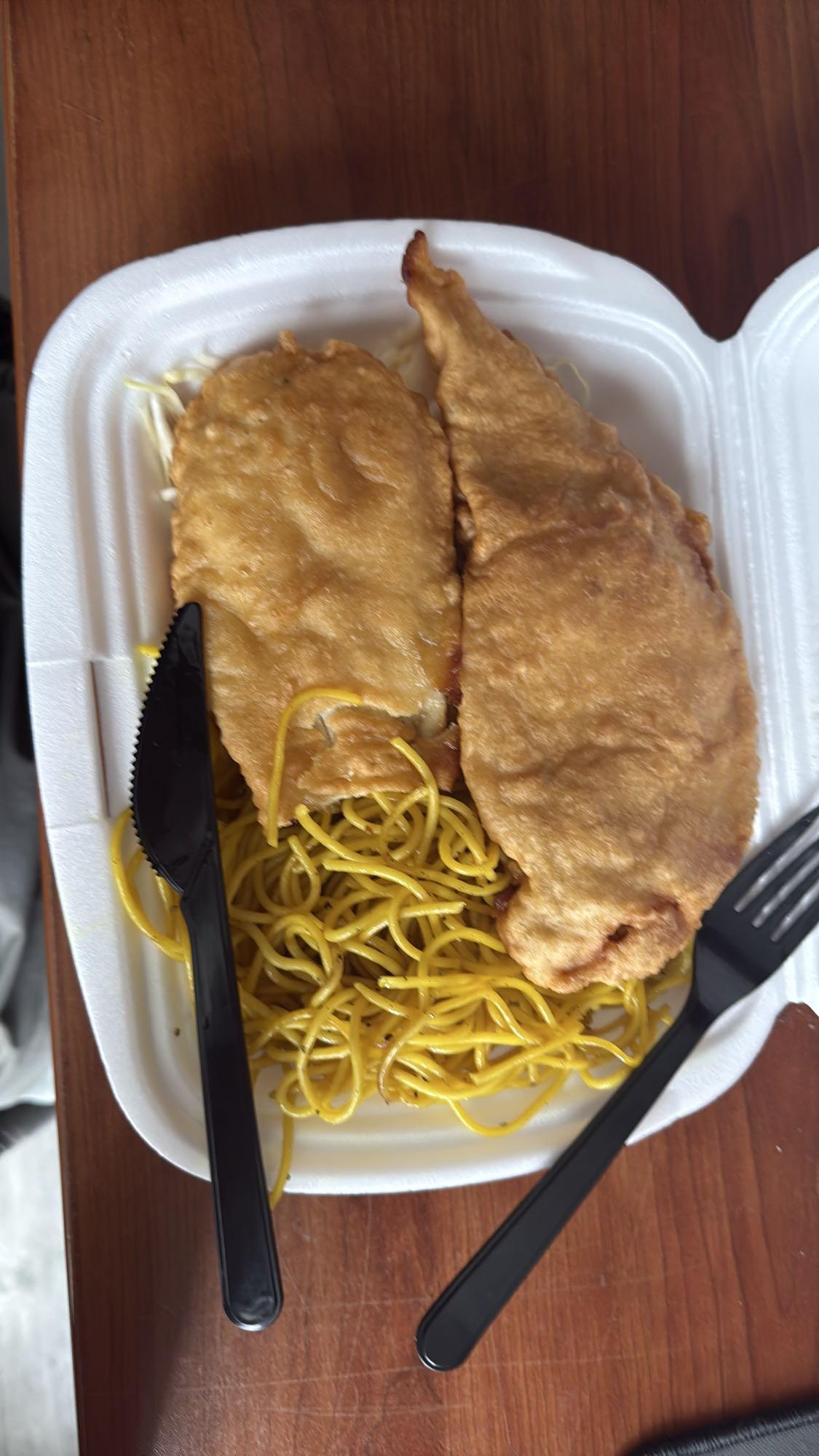 Лапша с жареной курицей