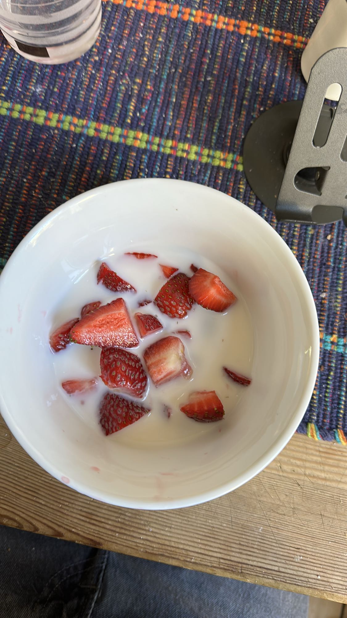 Jordgubbar med mjölk