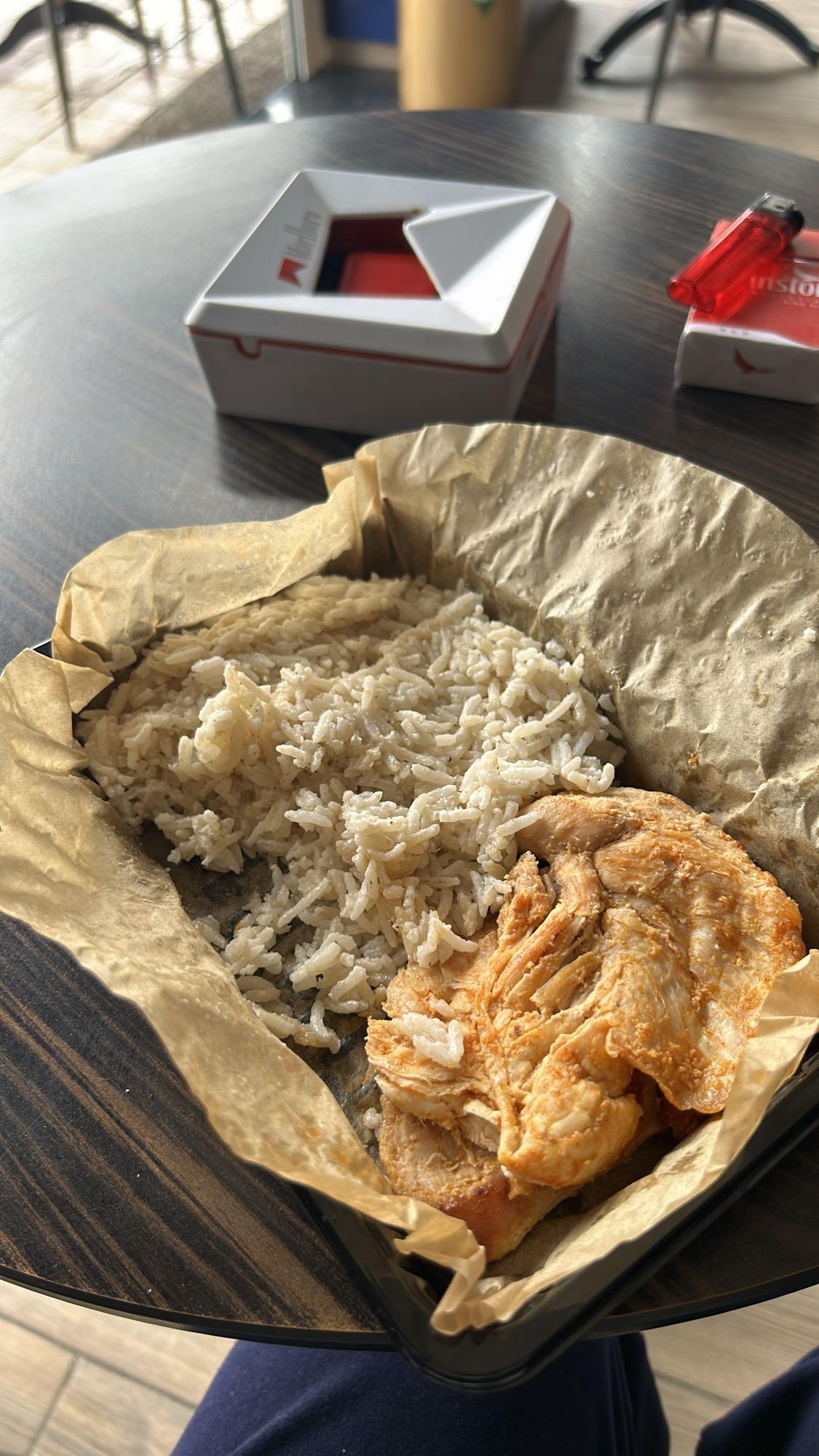 Riz et poulet grillé