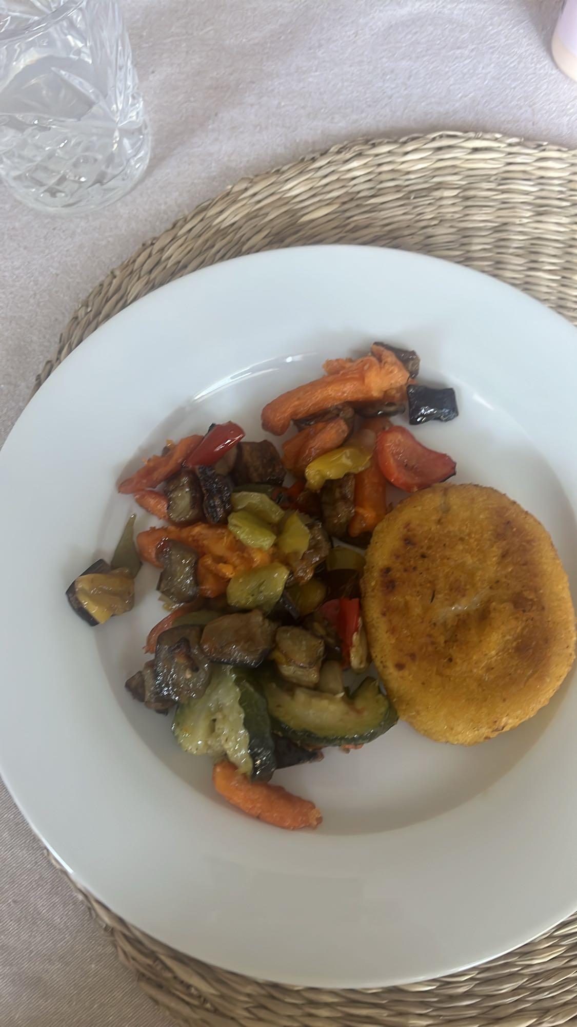 Grönsaker med kycklingsnitzel