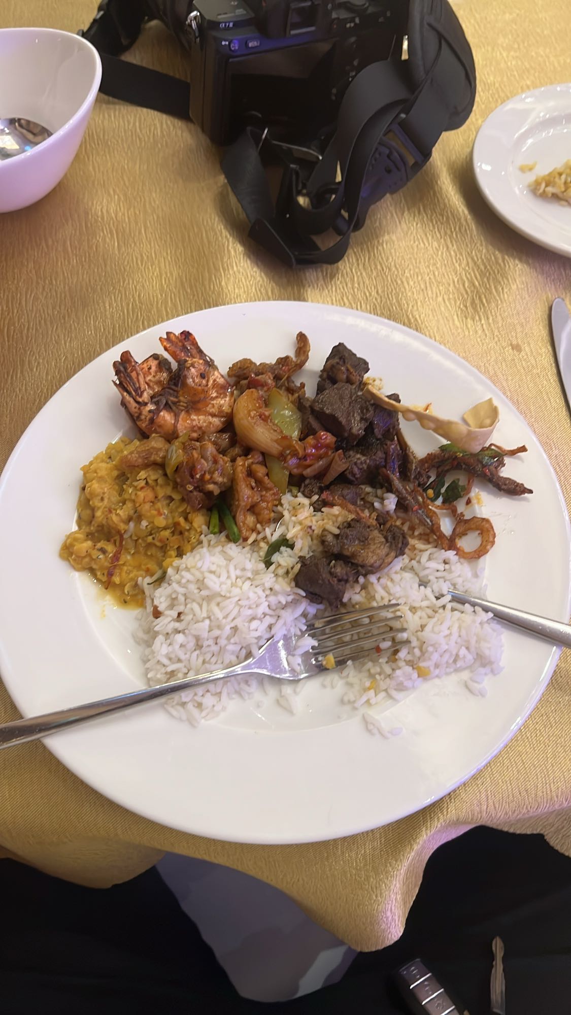 Rice with mixed sides