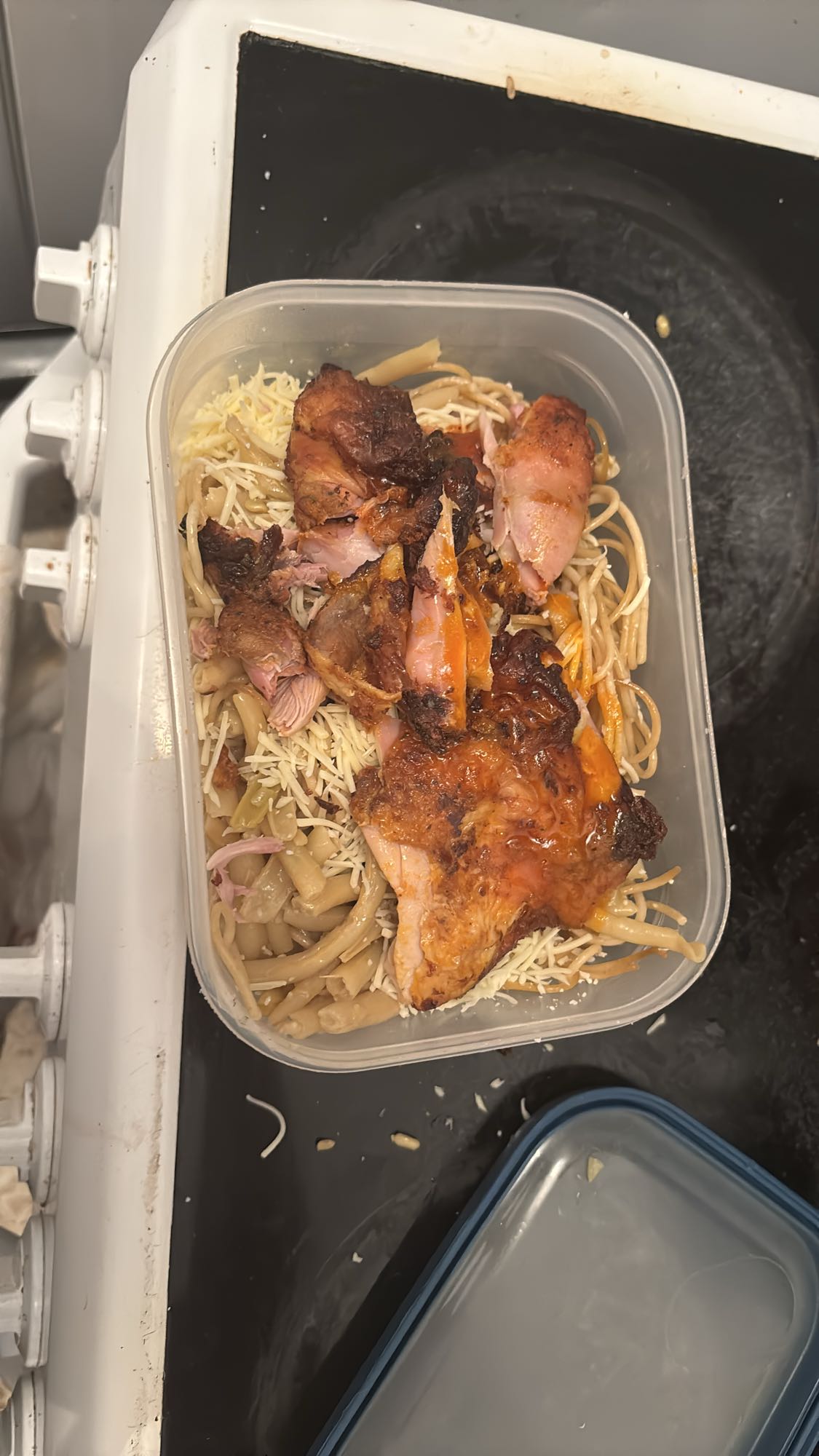 Pâtes au poulet rôti