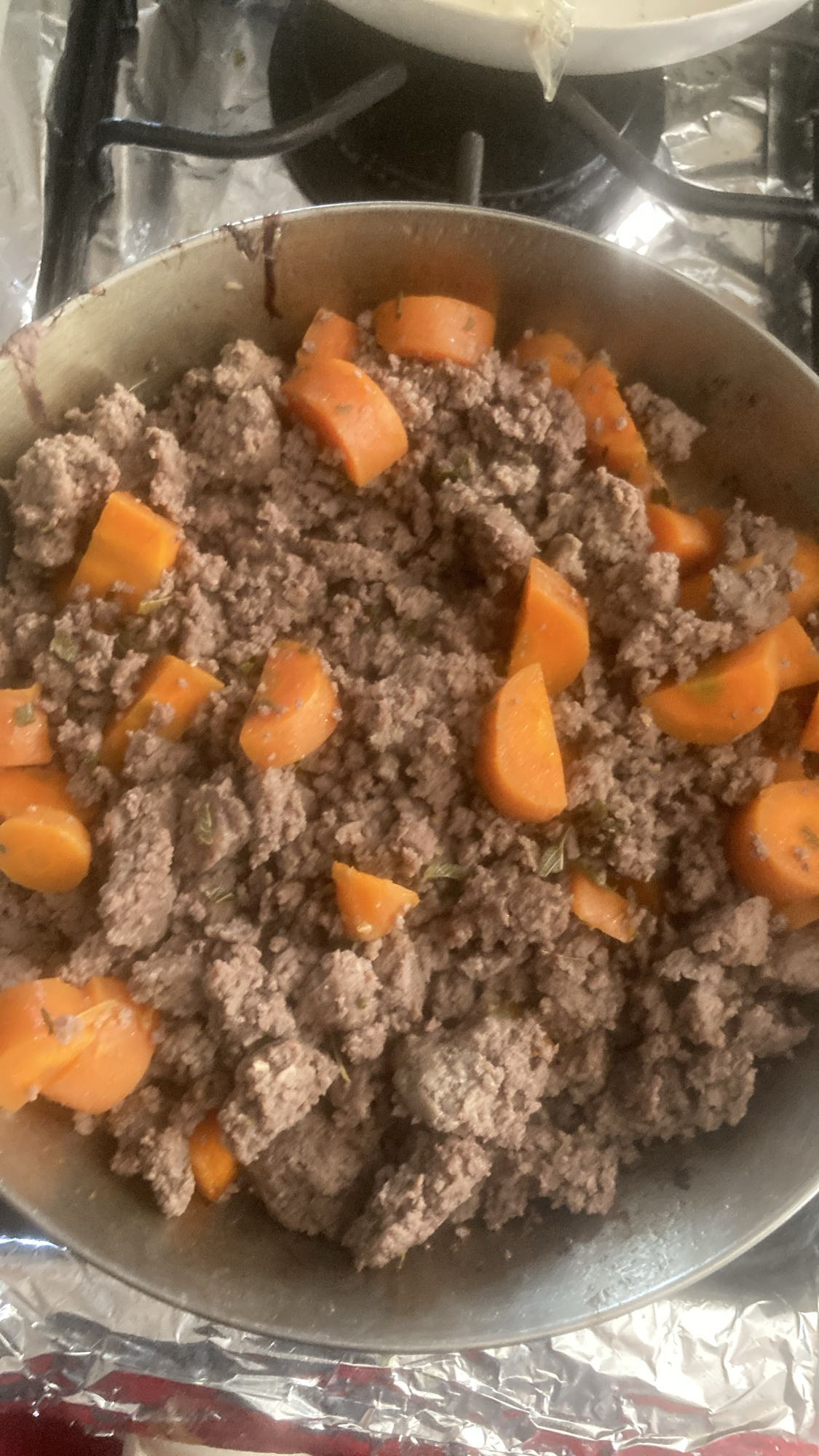 Carne molida con zanahoria