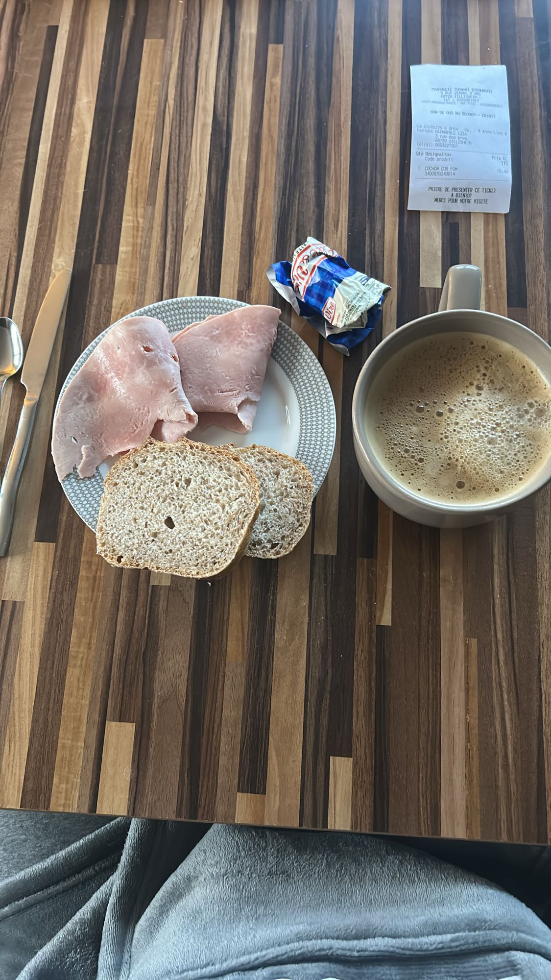 Petit déjeuner jambon