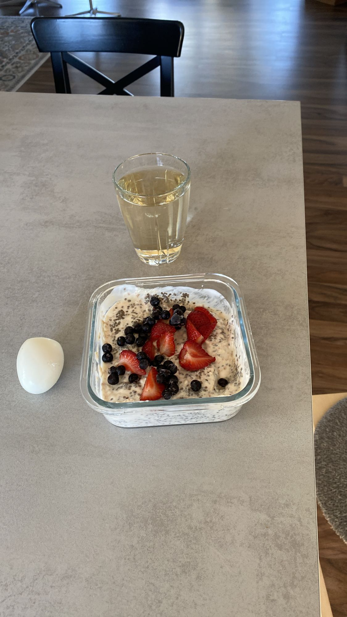 Overnightoats med proteinpulver och ägg