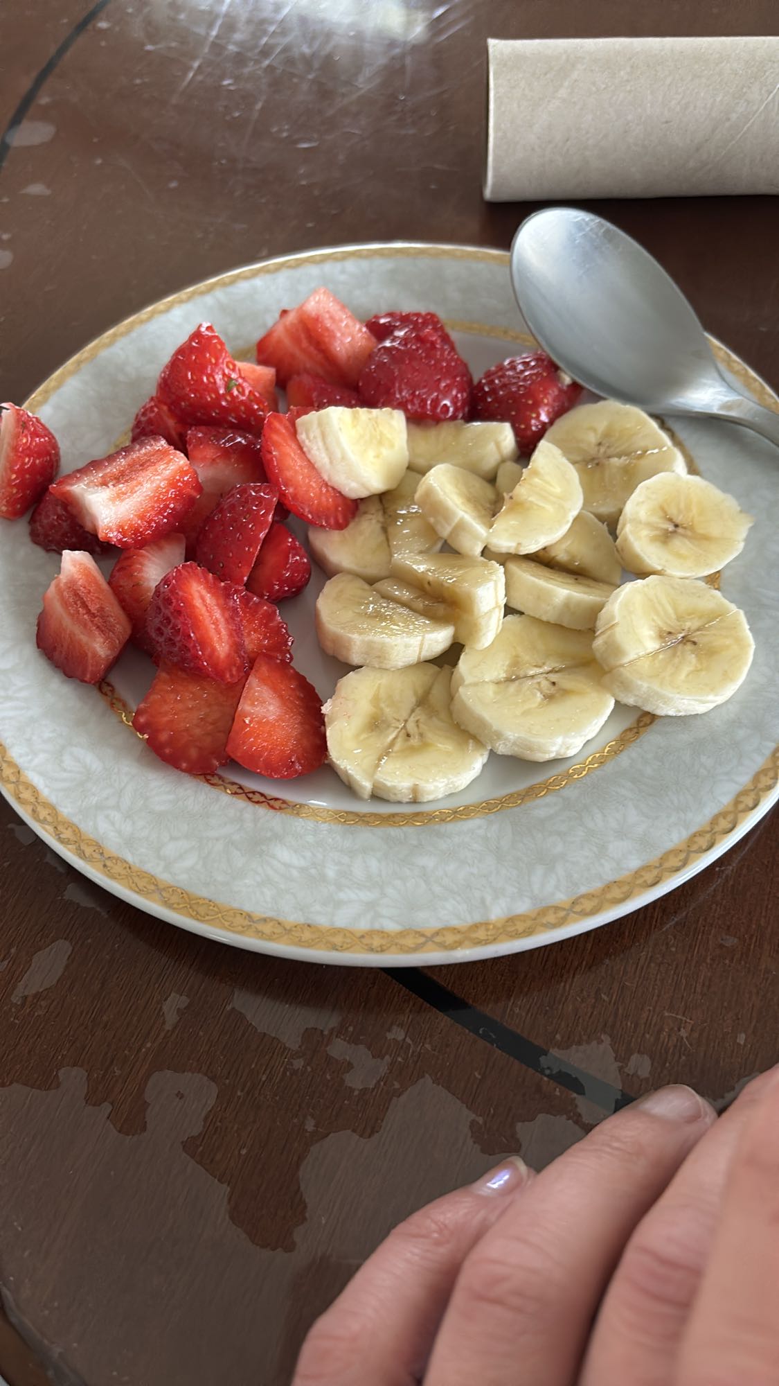 Jordgubb och bananskål