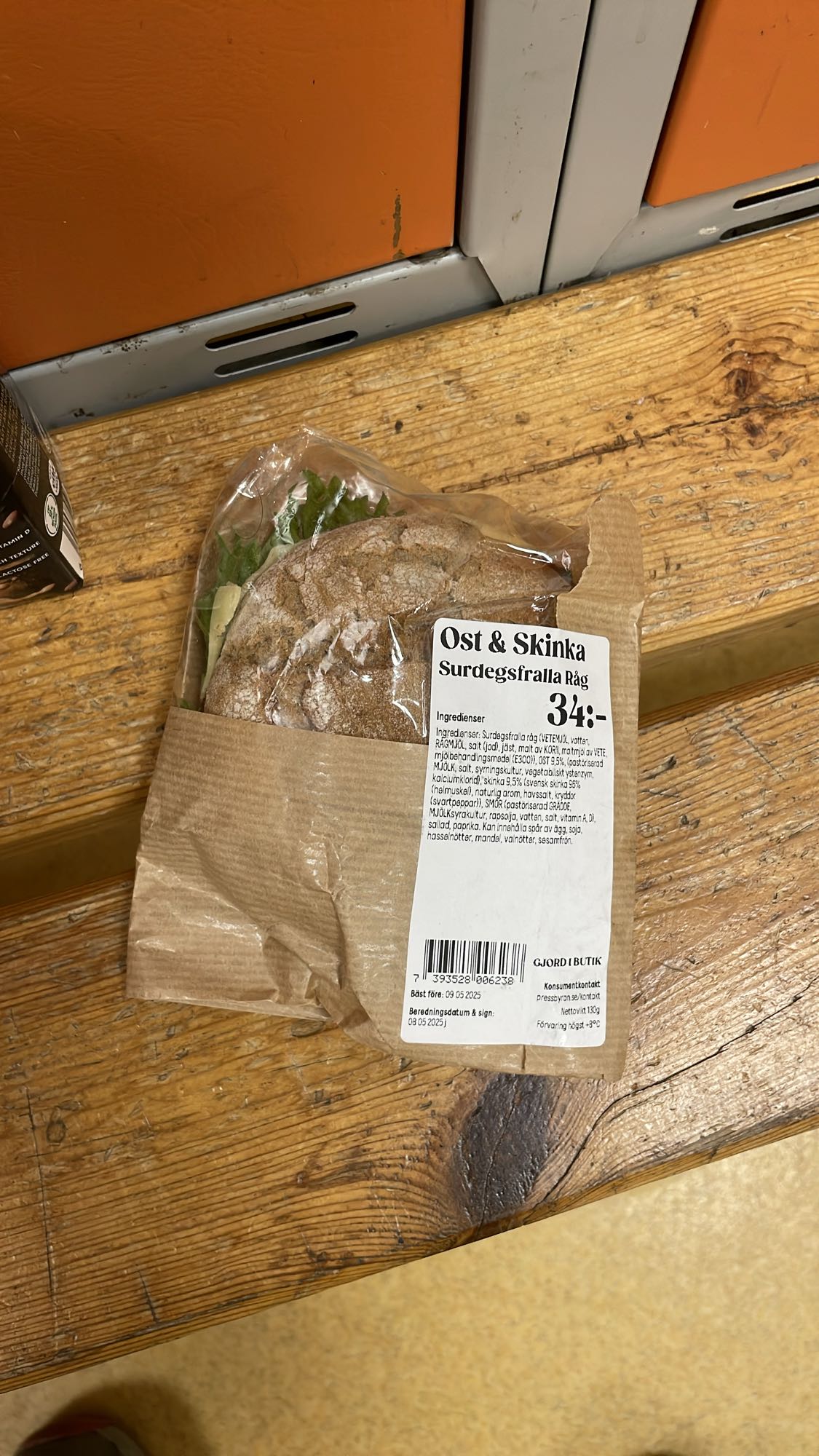 Ost & skinka surdegsfralla