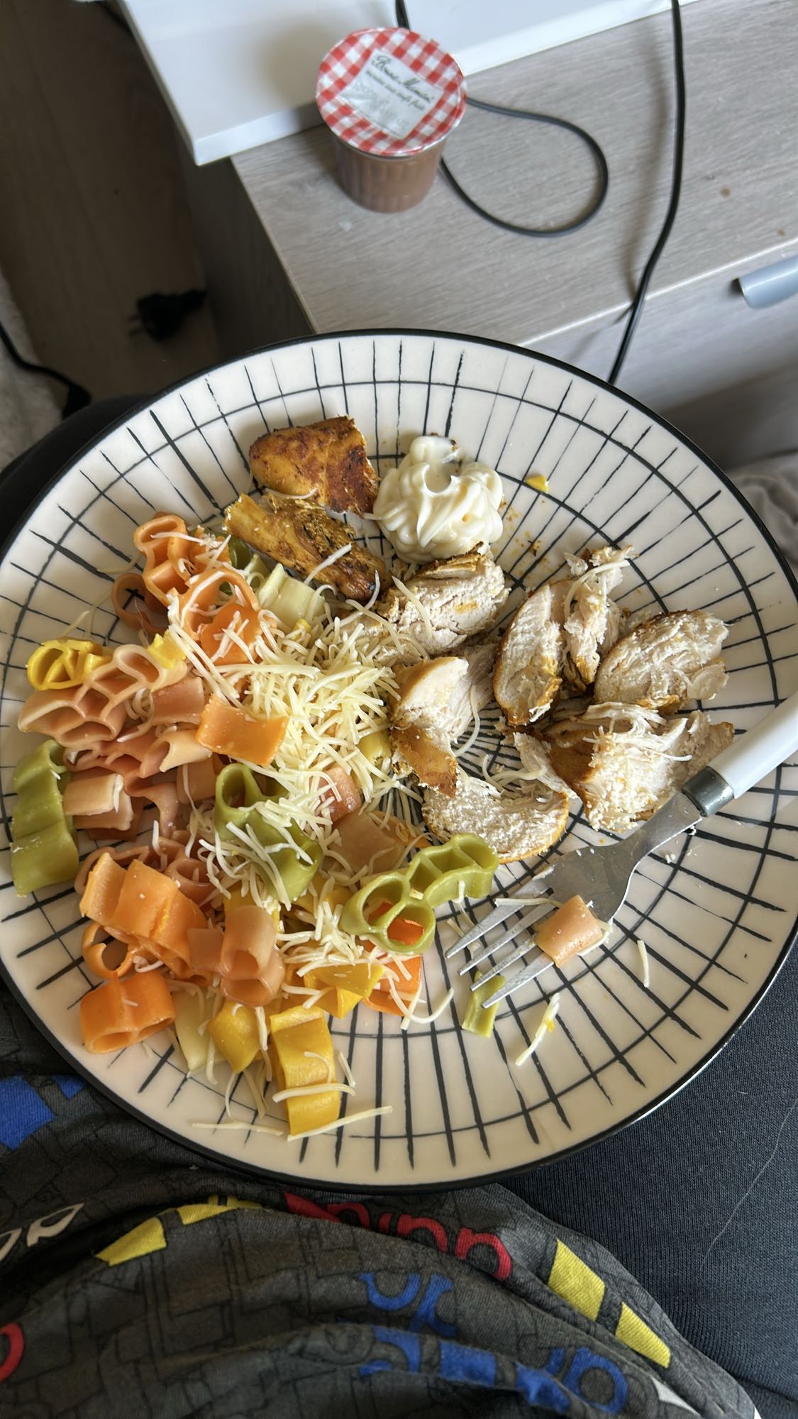 Pâtes poulet fromage