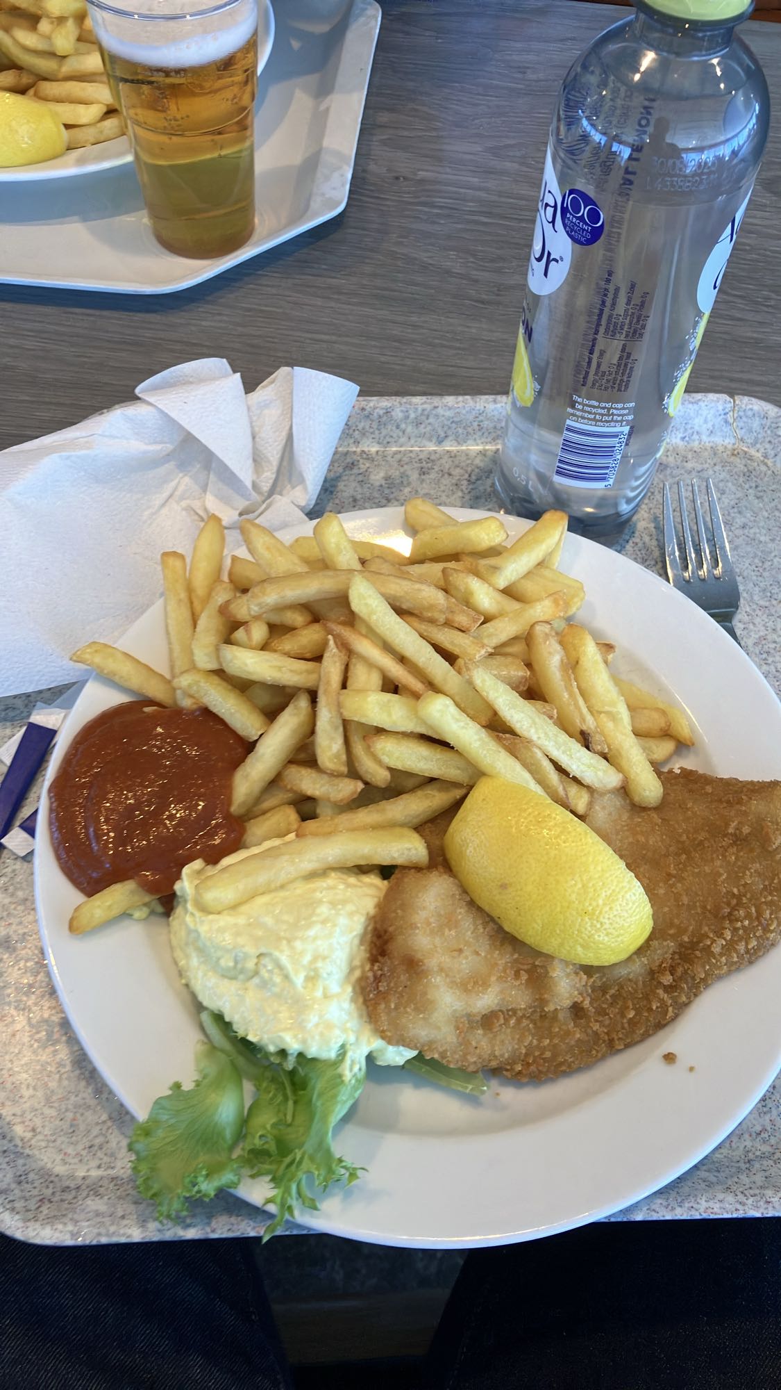 Fish and chips tallrik