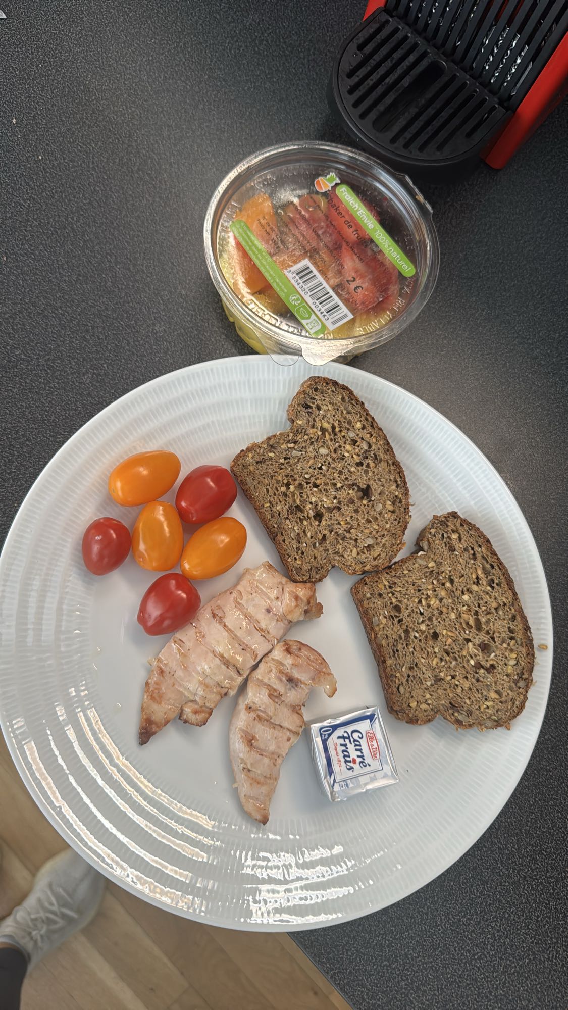 Poulet et pain complet