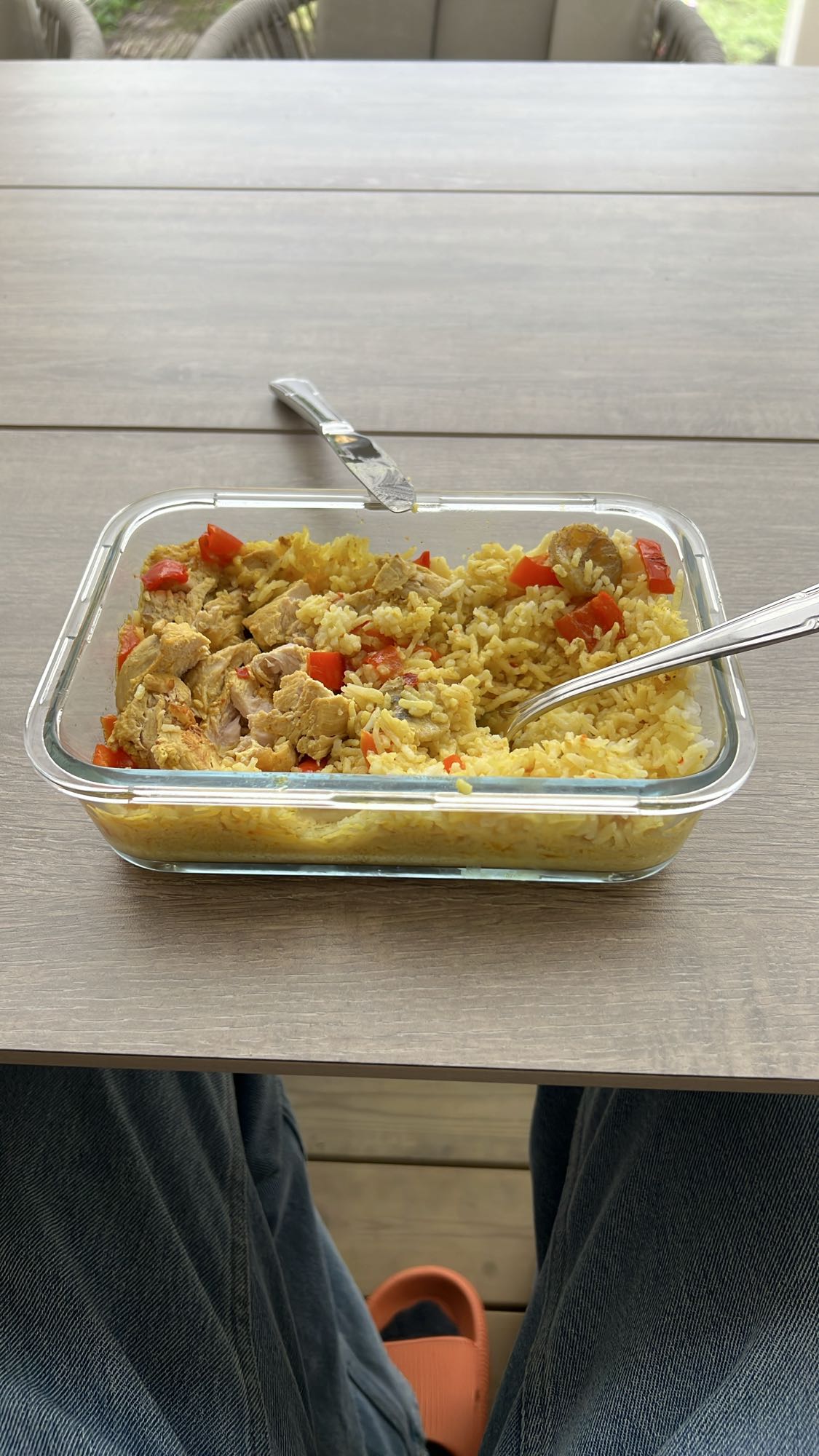 Kyckling med ris och paprika