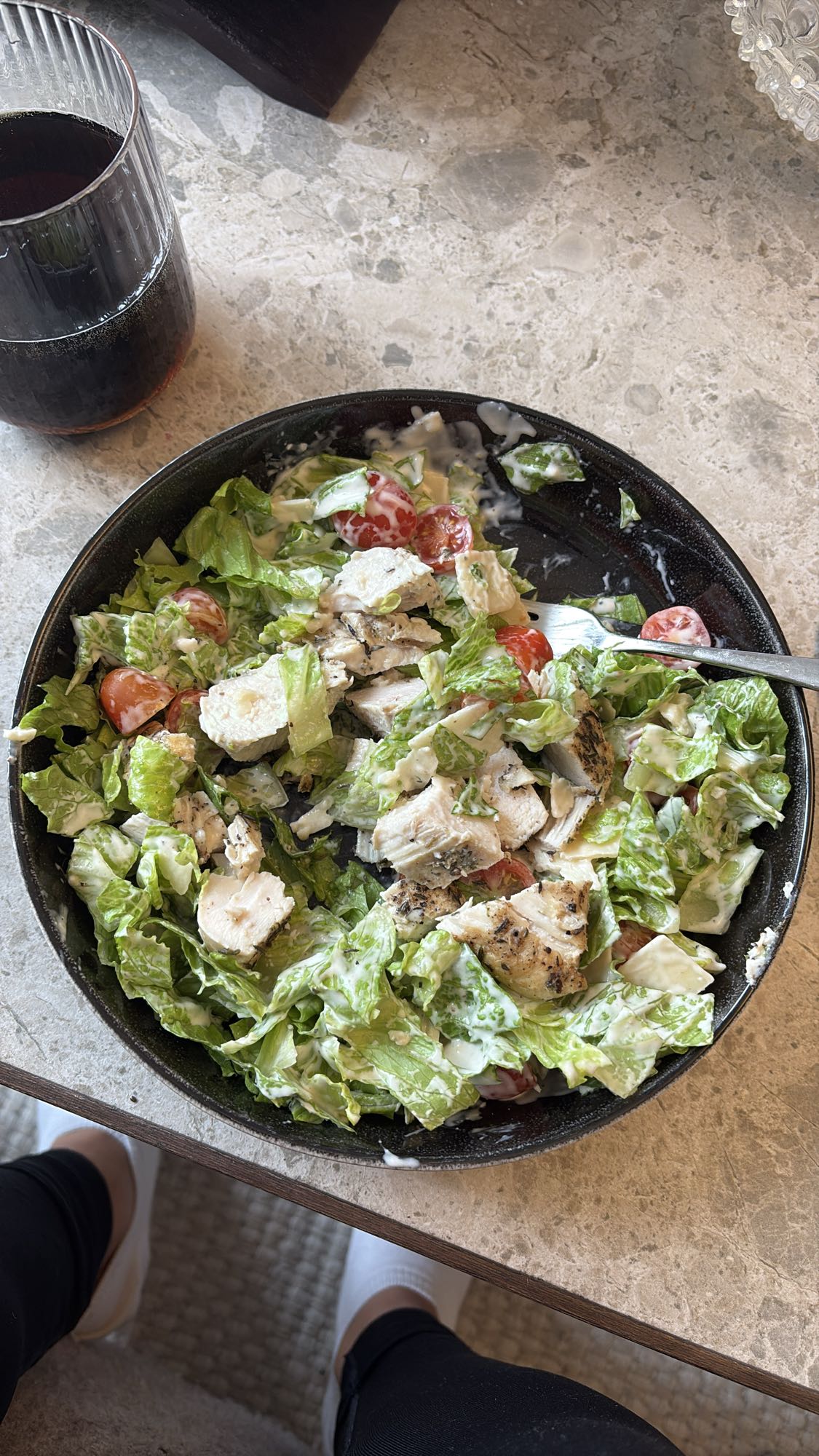 Kycklingsallad med dressing