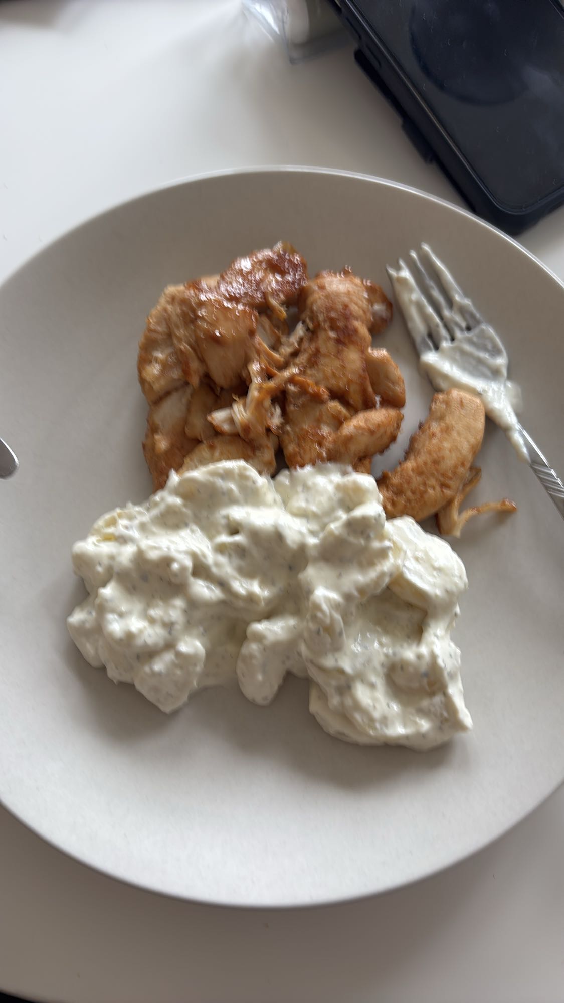 Kyckling med krämig sås