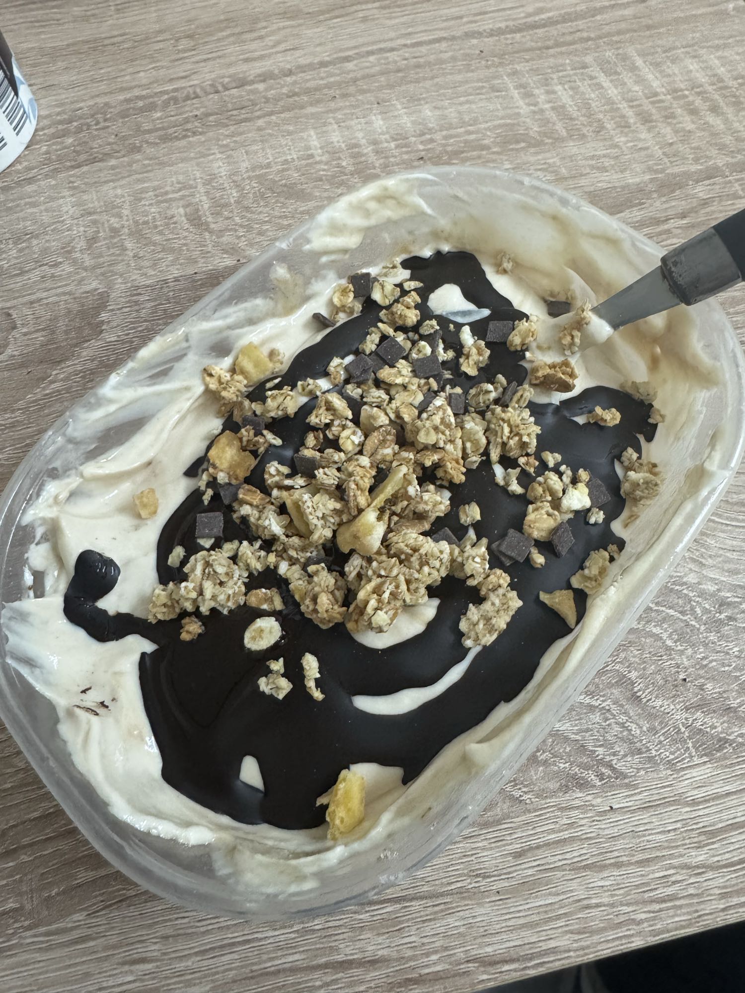 Banana Eis mit Müsli