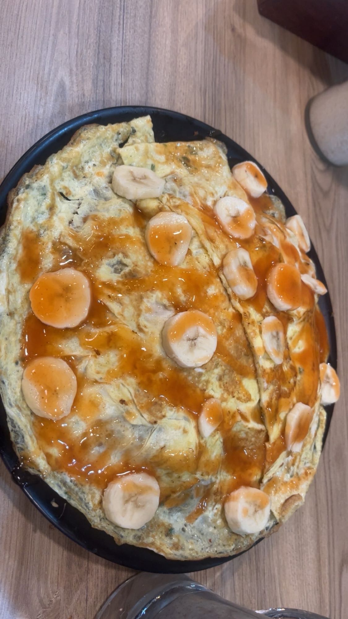 Banana Omelette with Syrup