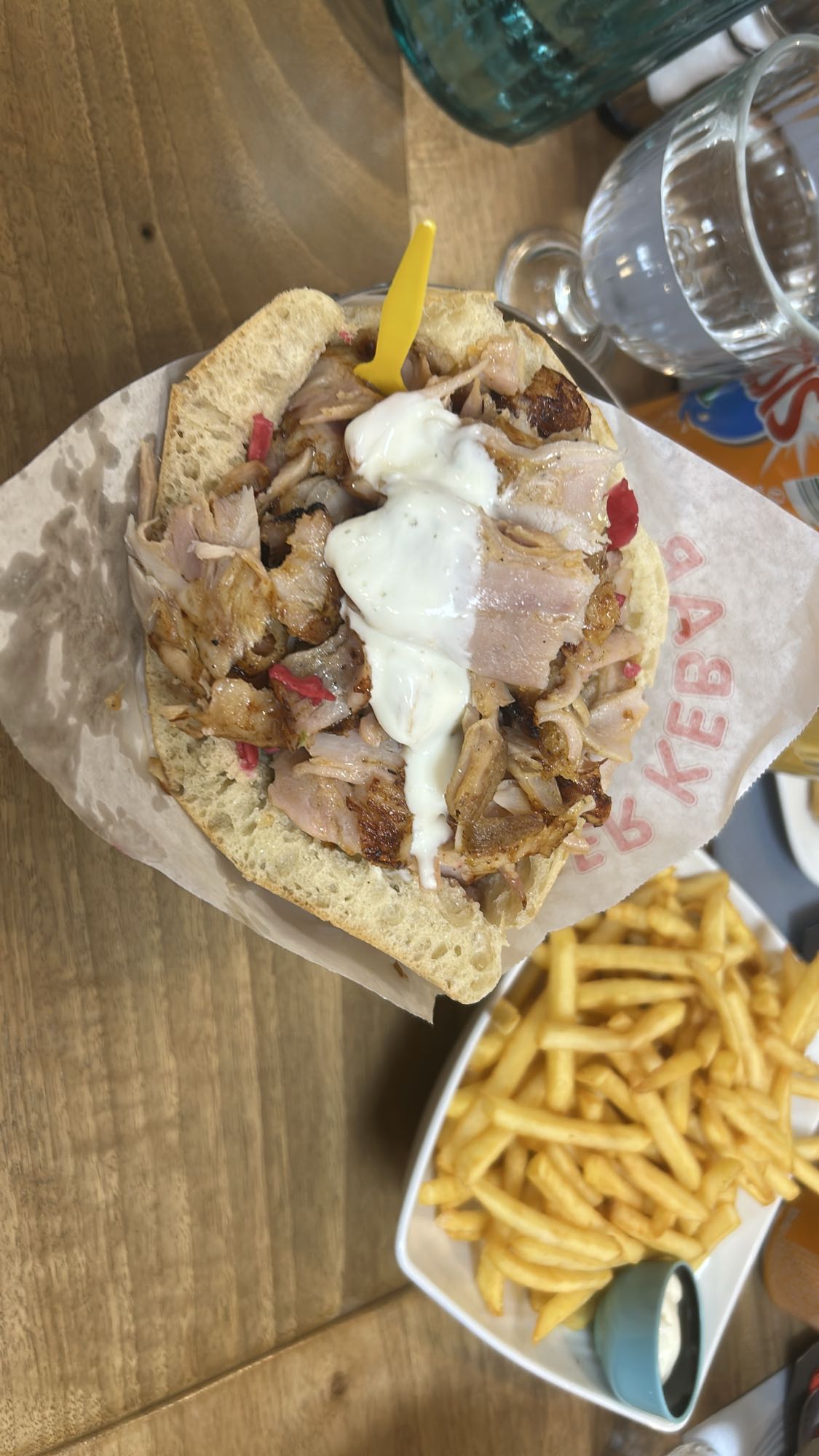 Kebab avec frites