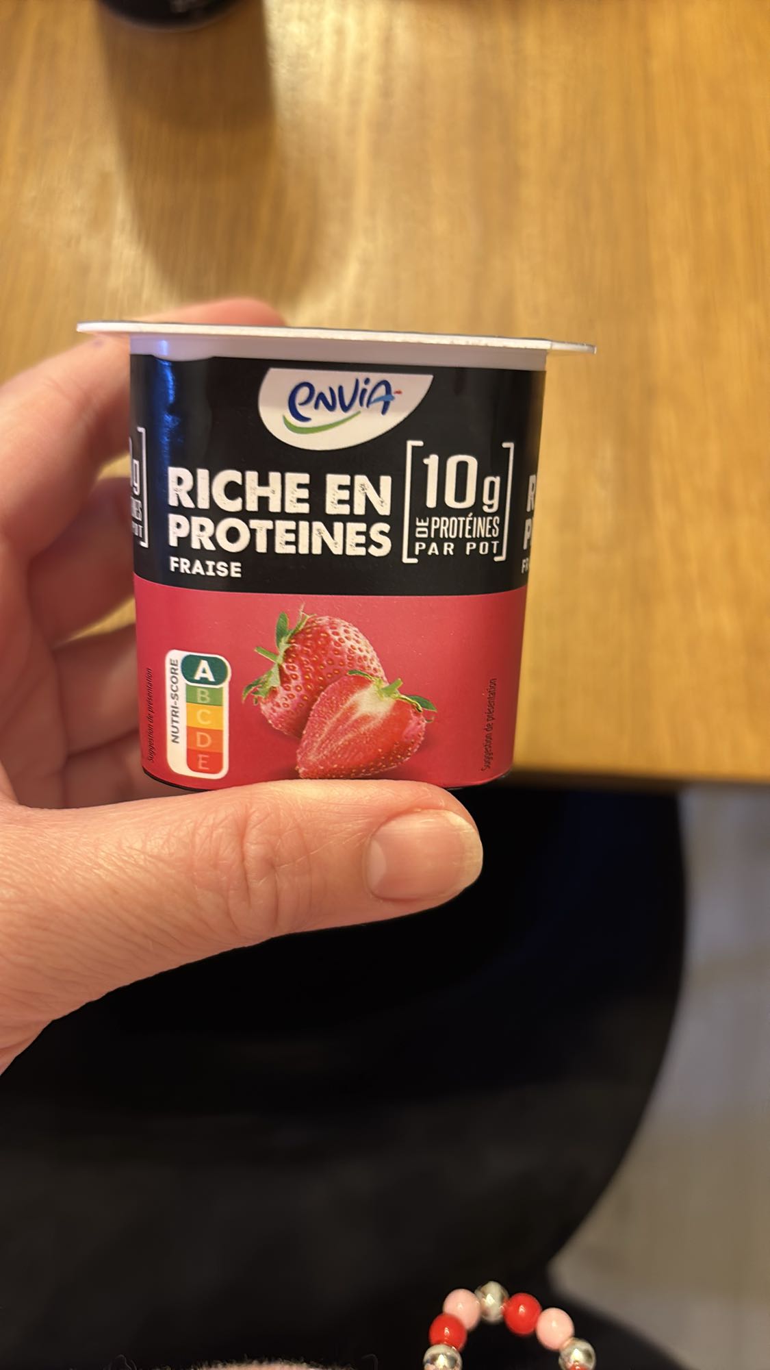 Yaourt fraise protéiné