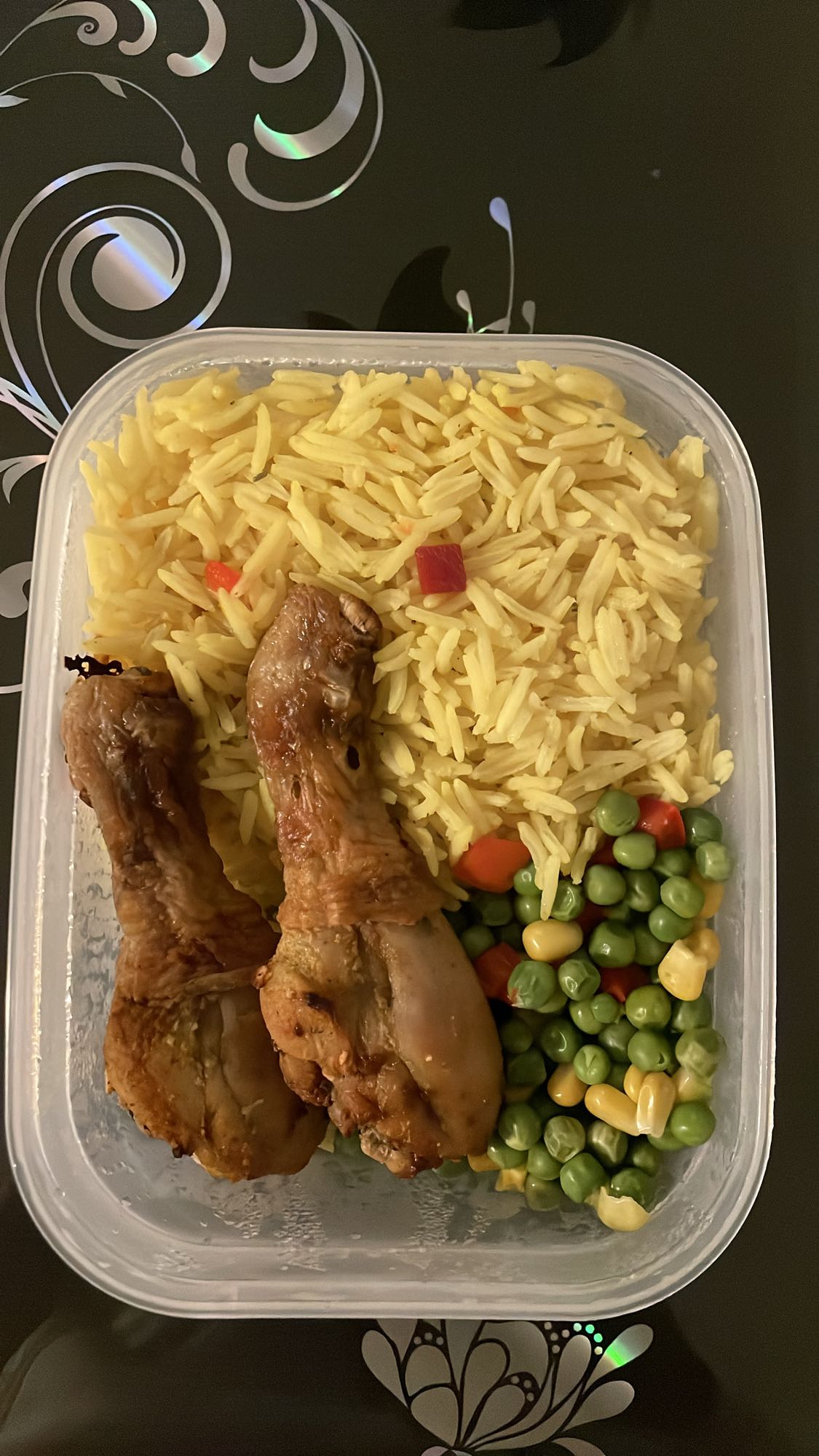 Kyckling med ris och grönsaker