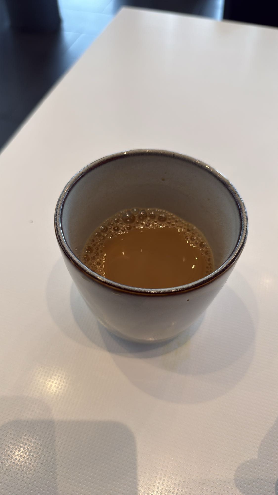 Kopp med mjölkkaffe