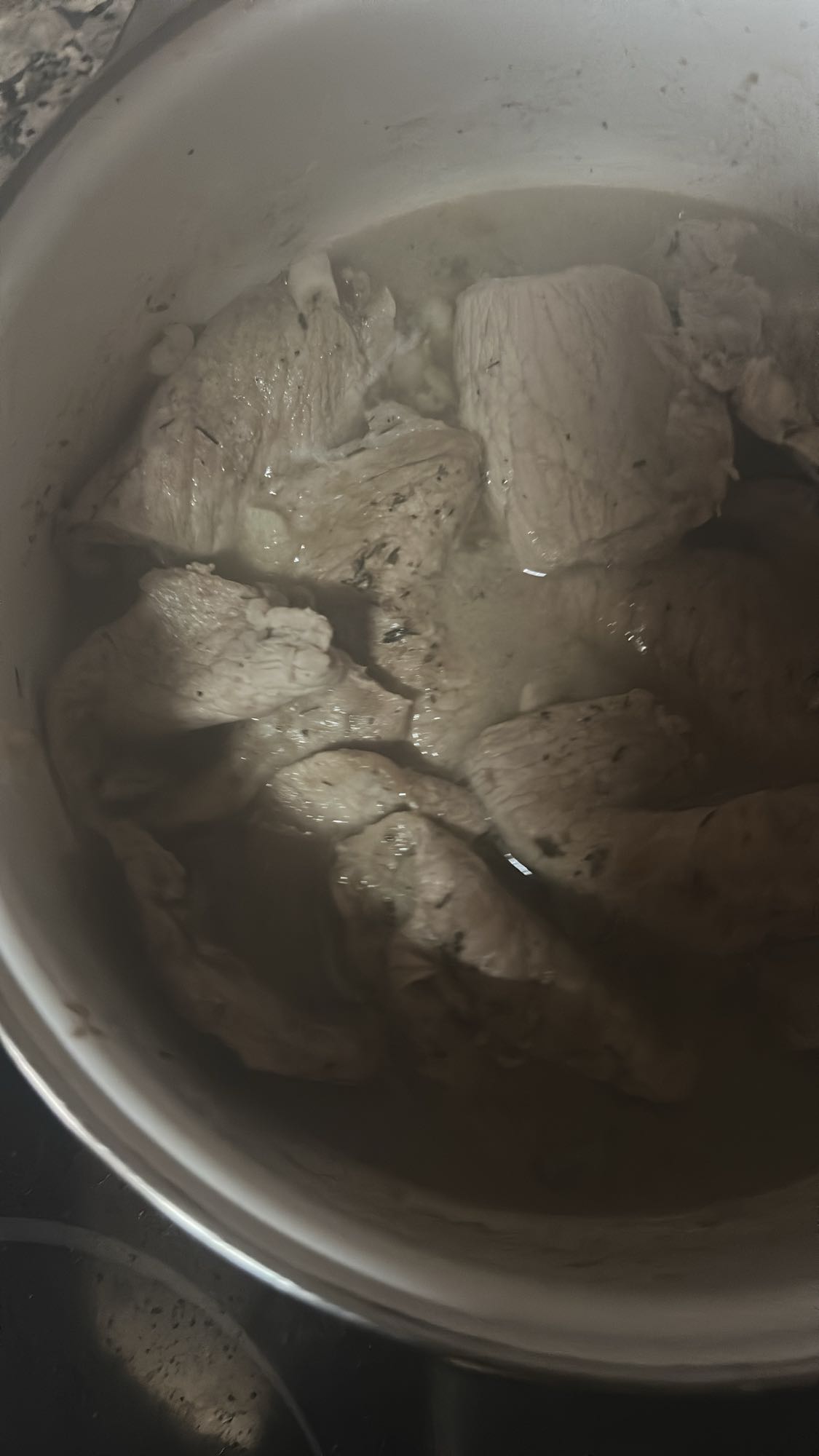 Pechuga de pollo hervida