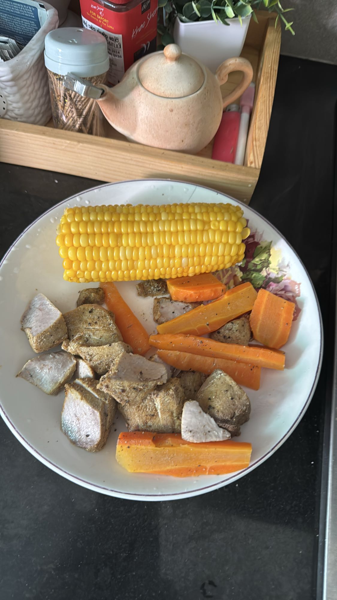 Pork, Corn and Carrots
