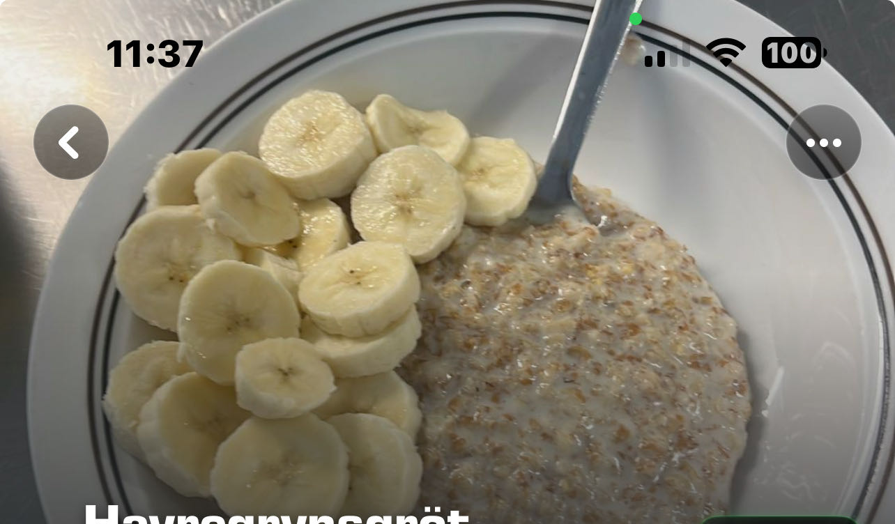 Havregrynsgröt med banan