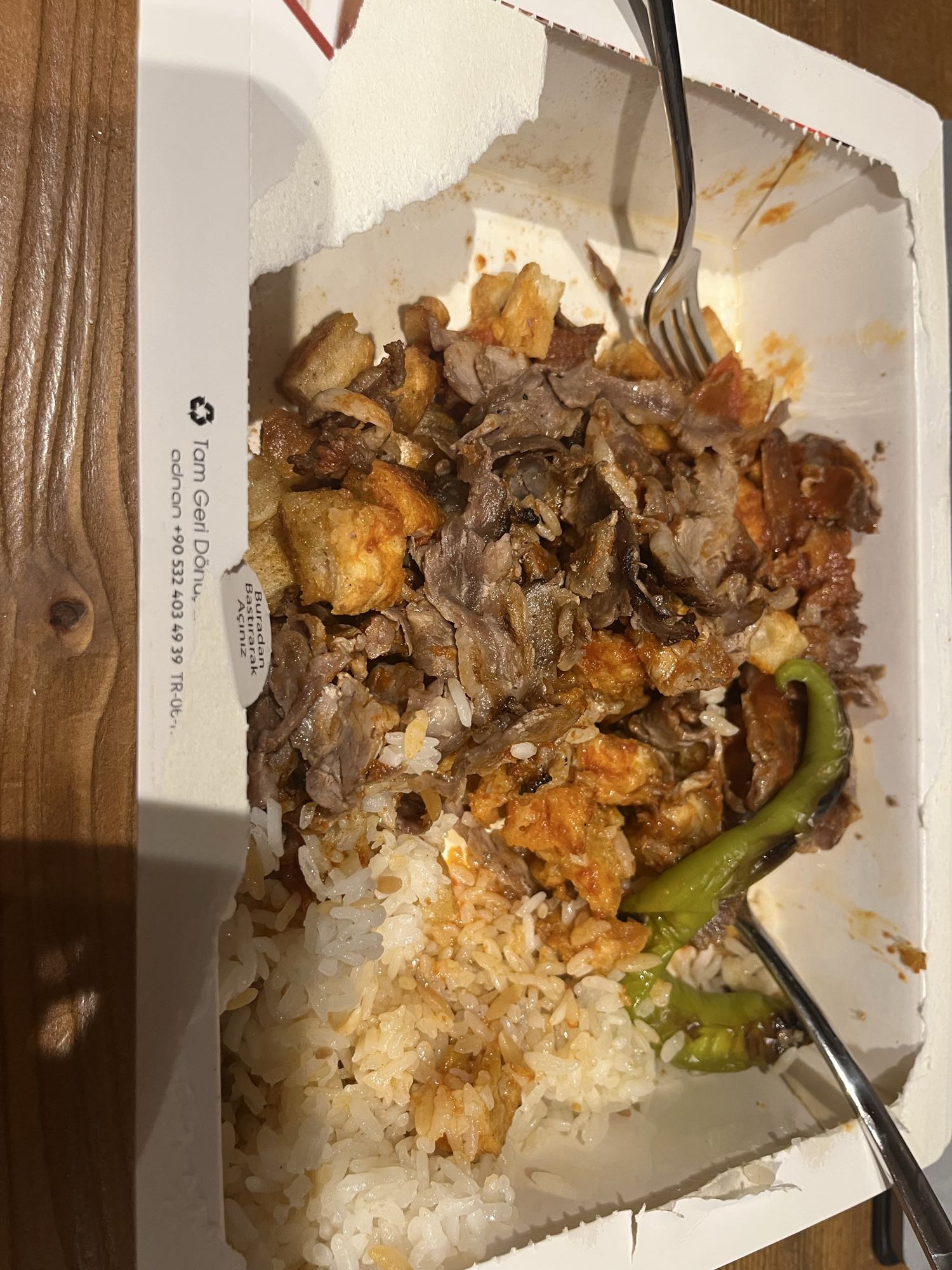 Et Döner Pilav Tabağı