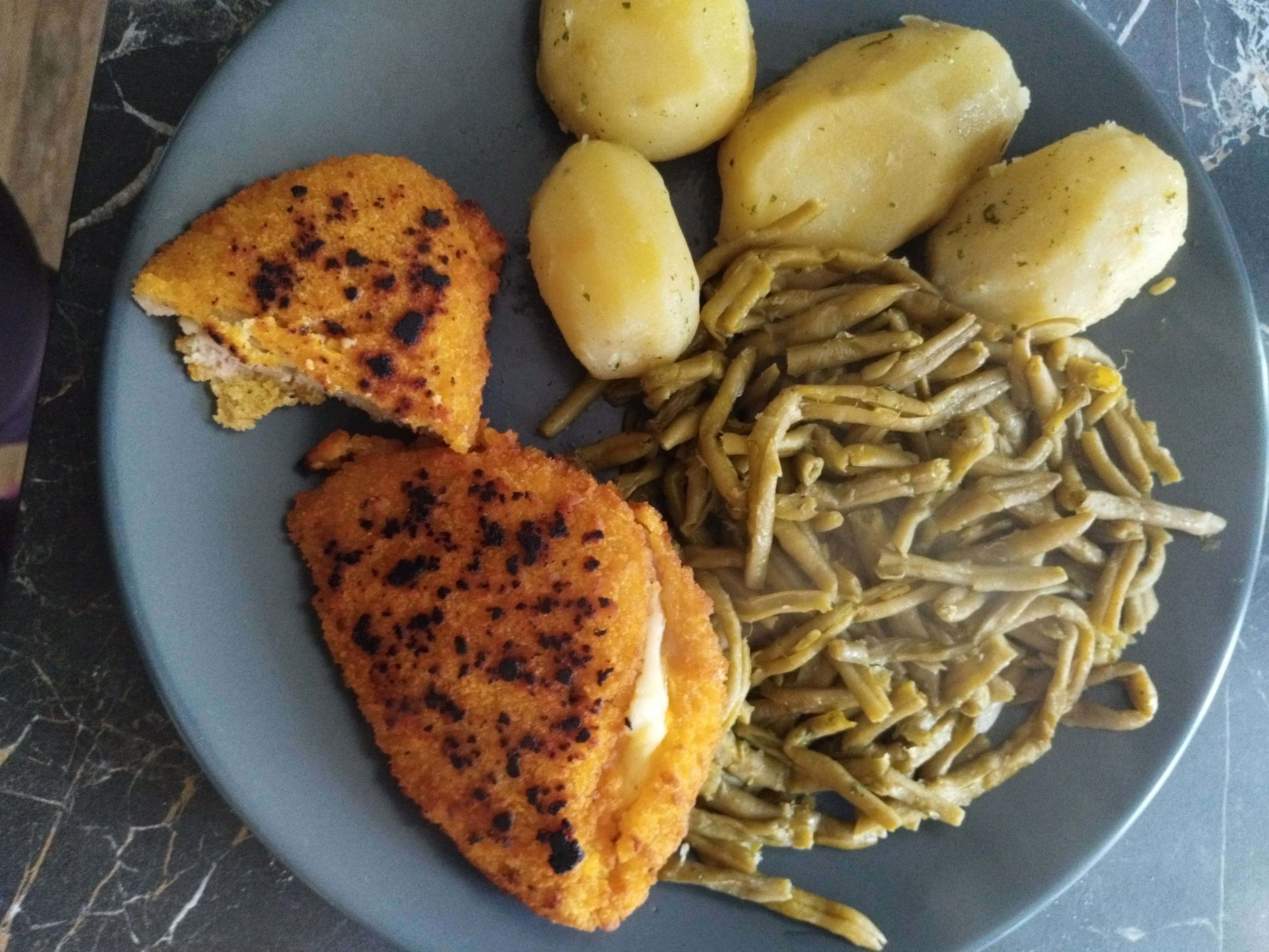 Cordon bleu et légumes