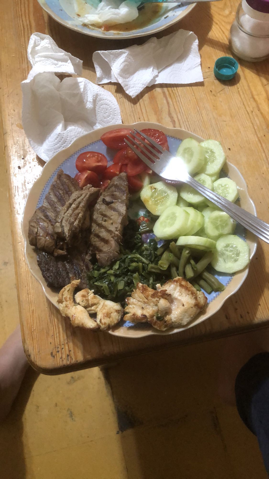 Assiette viande et légumes