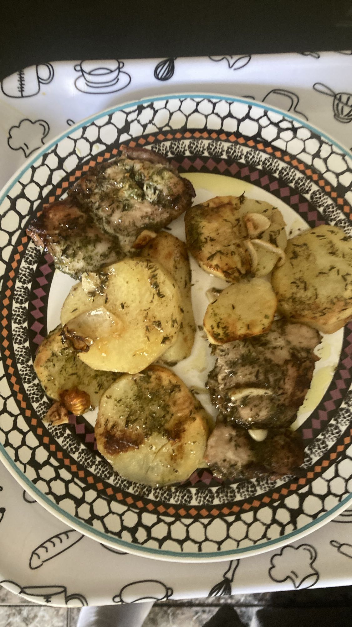 Pollo con papas al horno