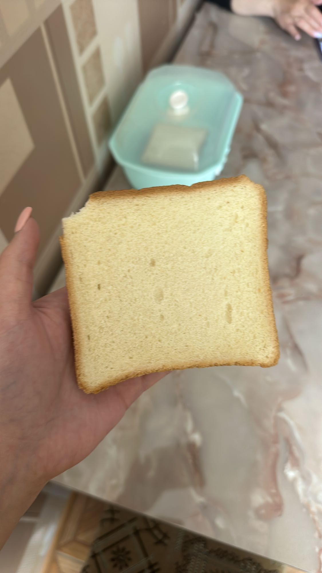 Ломтик белого хлеба