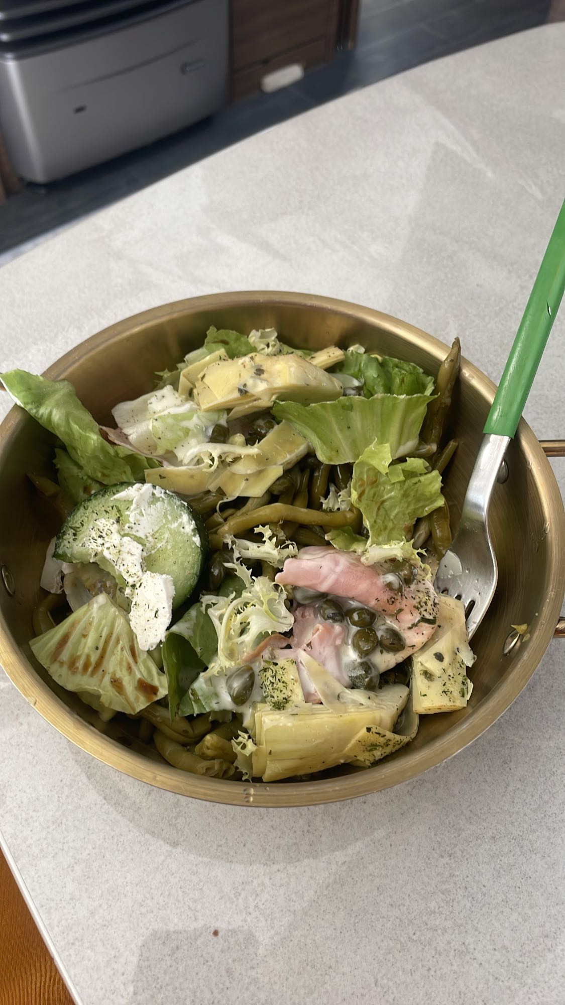 Salade jambon artichaut