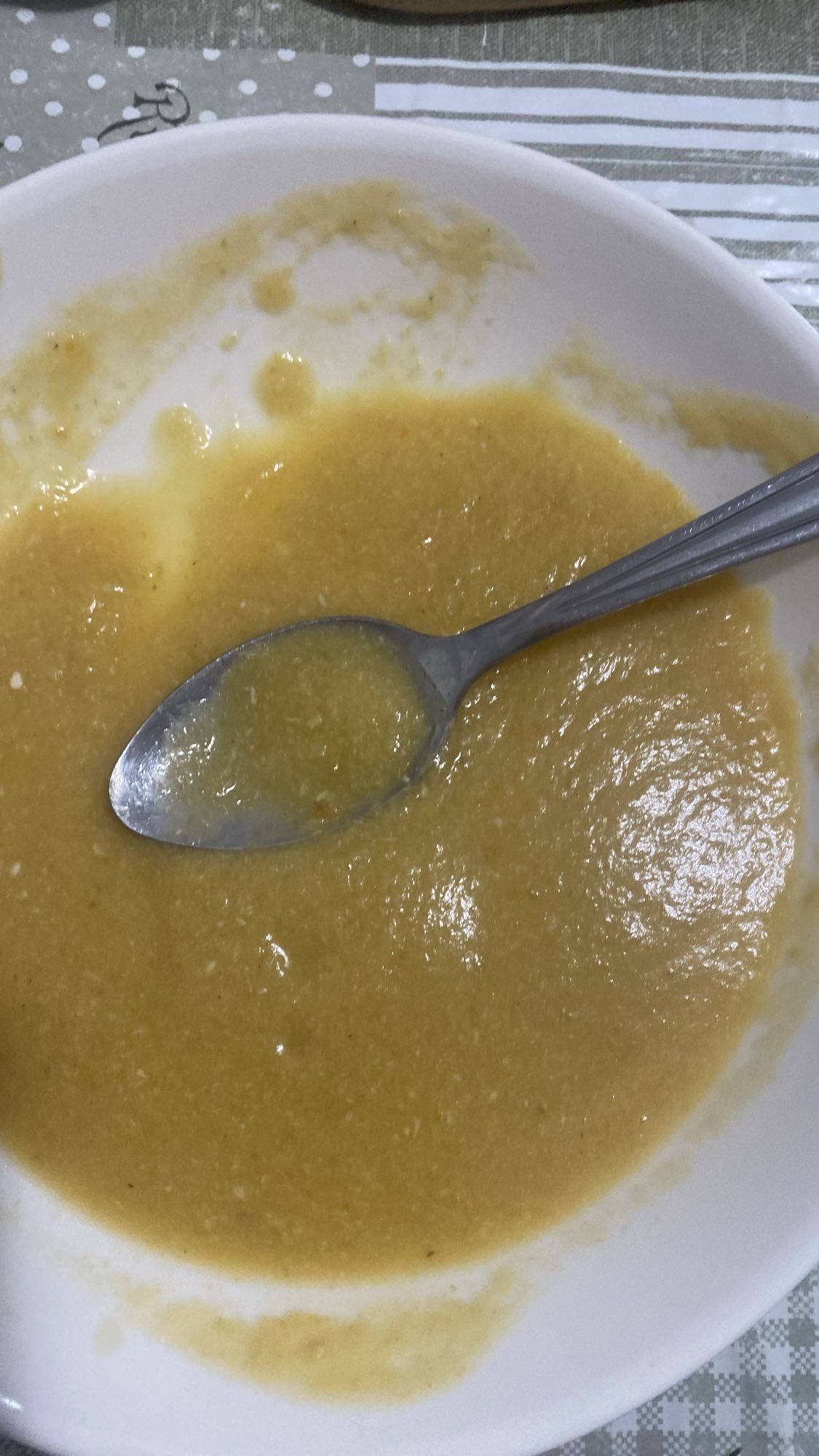 Soupe de légumes mixés