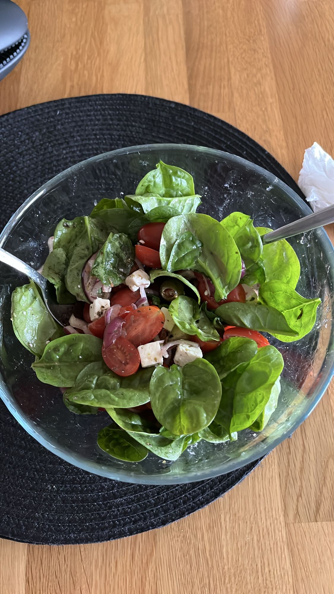 Spenatsallad med fetaost