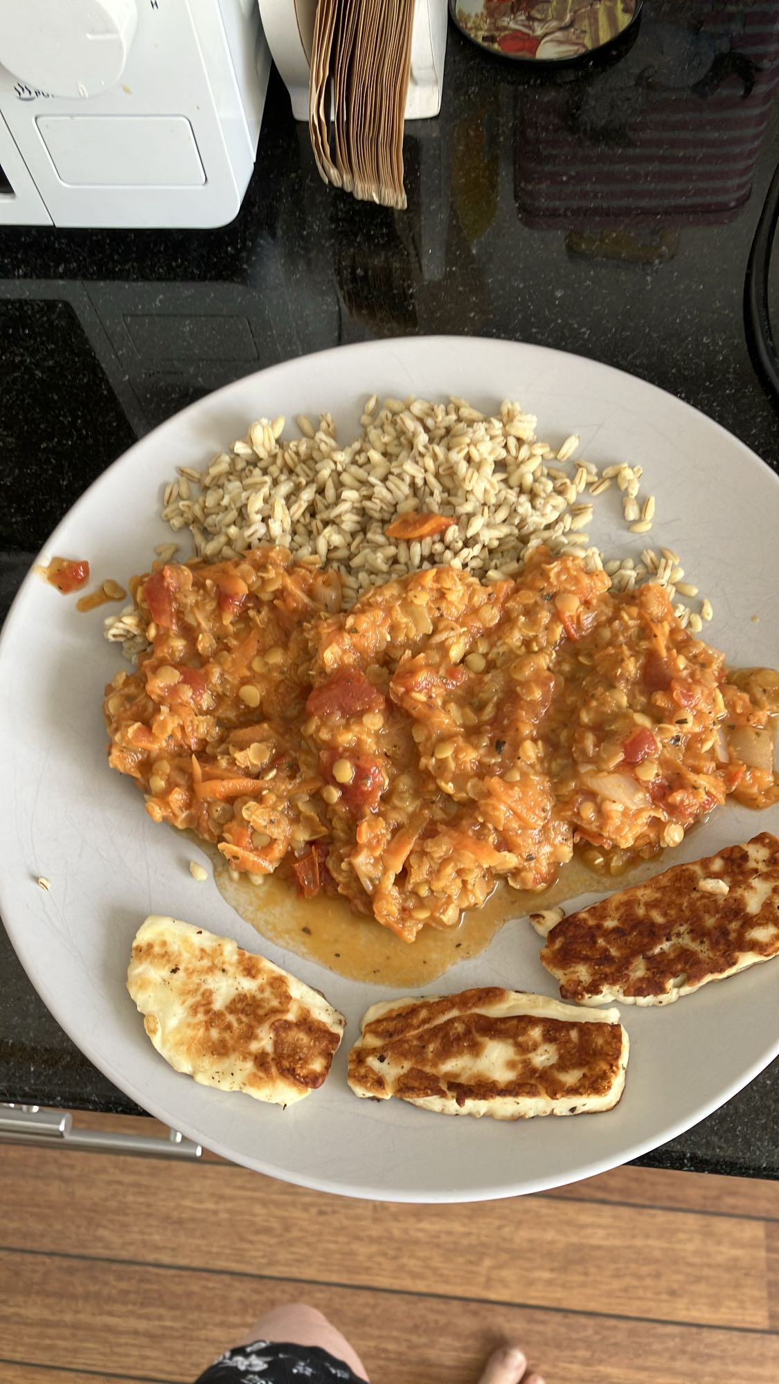 Linsgryta med halloumi